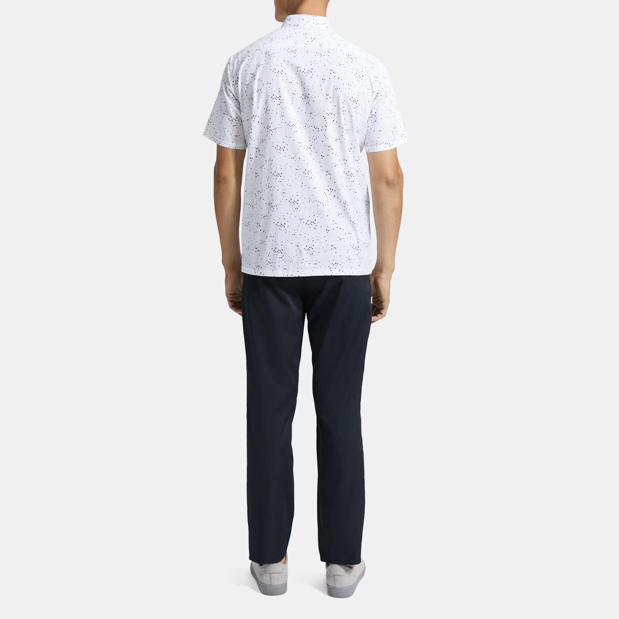 Irving Short-Sleeve Shirt in Printed Cotton