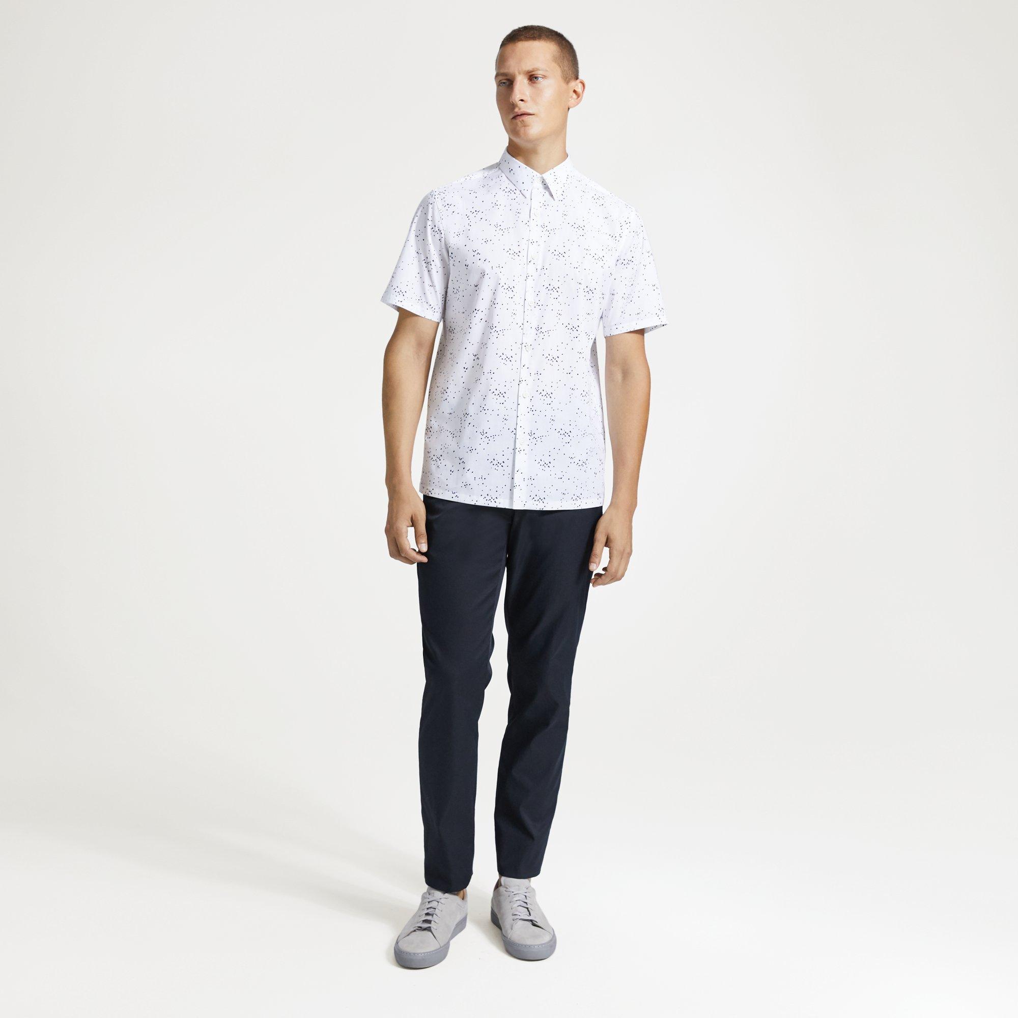 Irving Short-Sleeve Shirt in Printed Cotton