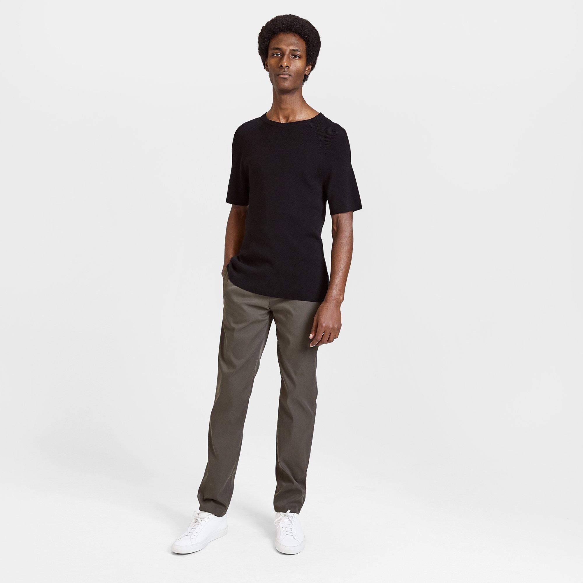 Merino Raglan Short-Sleeve Sweater