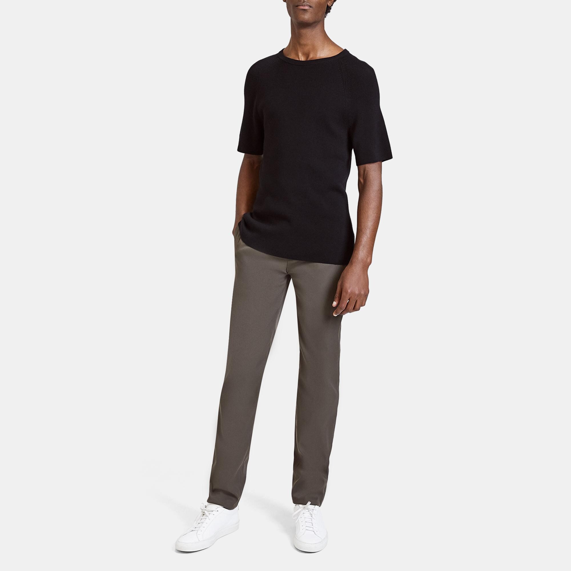 Merino Raglan Short-Sleeve Sweater