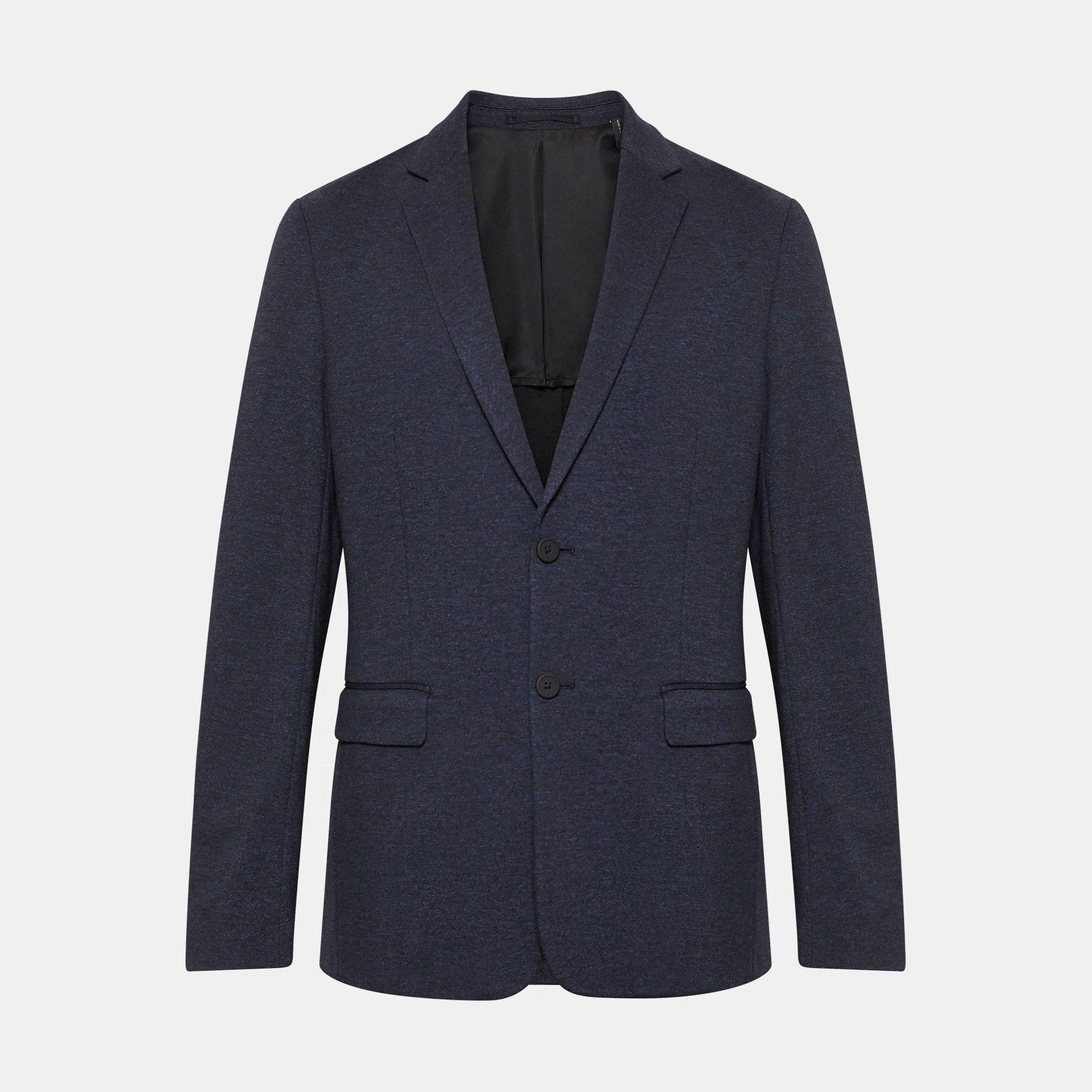 Unstructured Suit Jacket in Marled Ponté