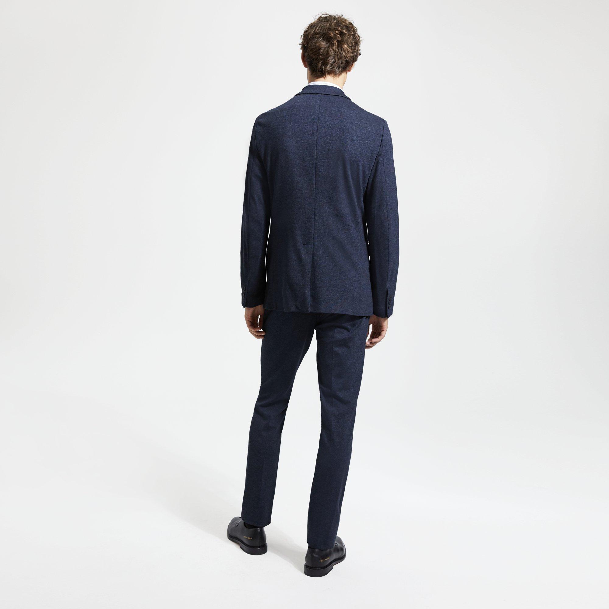 Unstructured Suit Jacket in Marled Ponté