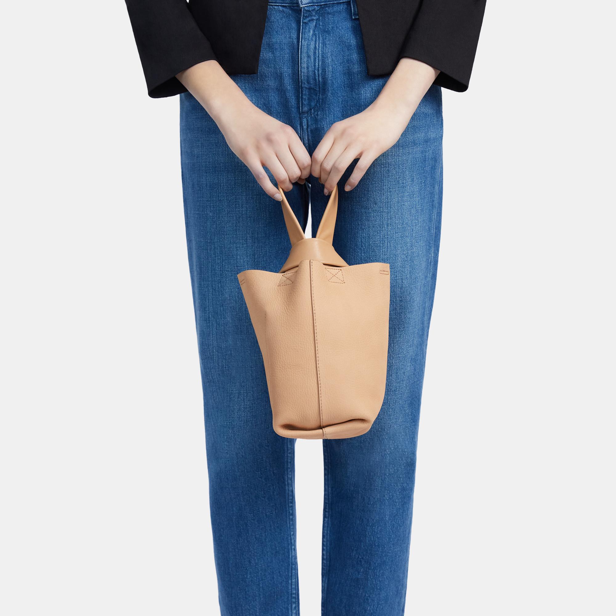 Small Urban Bucket Bag in Nubuck Leather