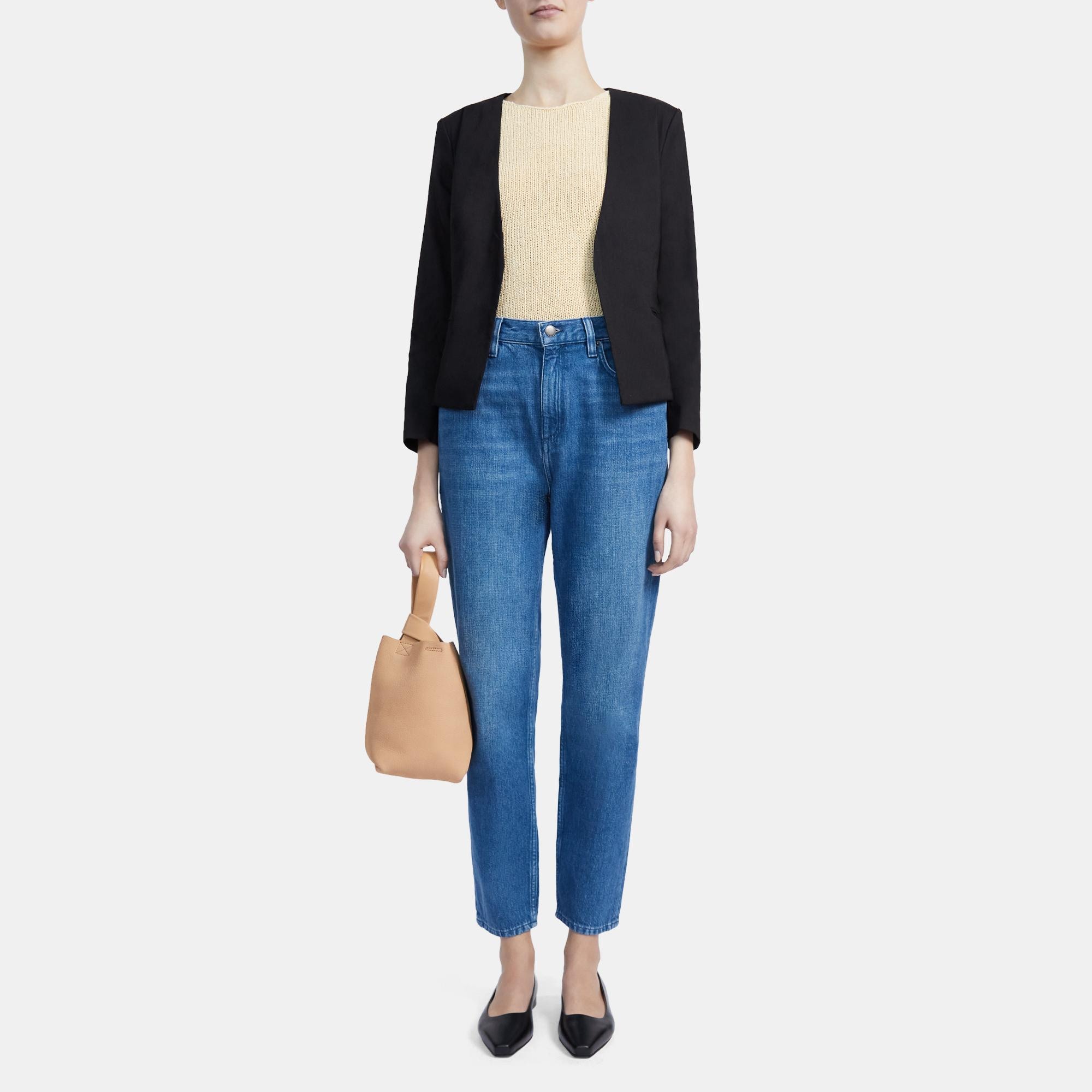 Small Urban Bucket Bag in Nubuck Leather