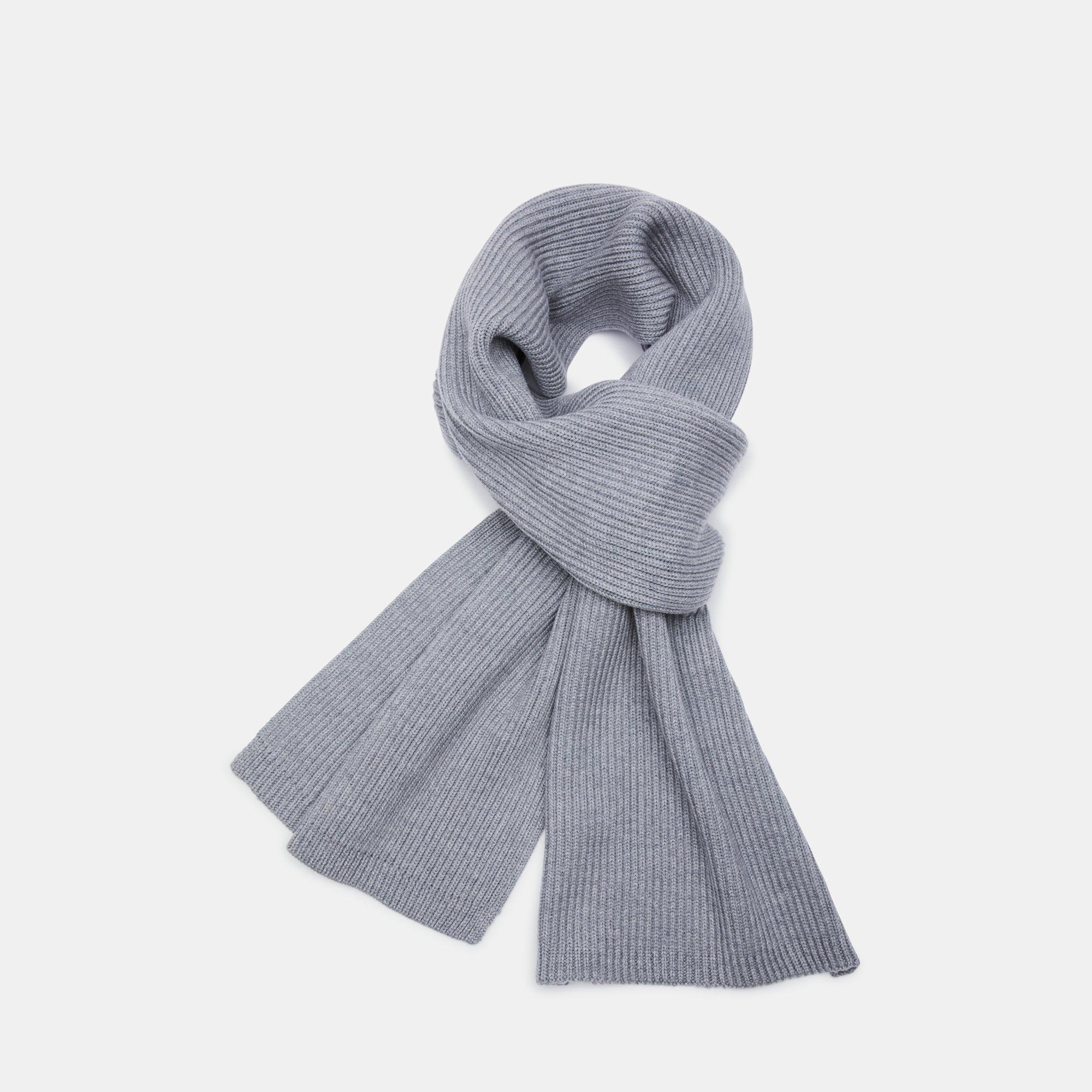 Merino Wool Ribbed Scarf