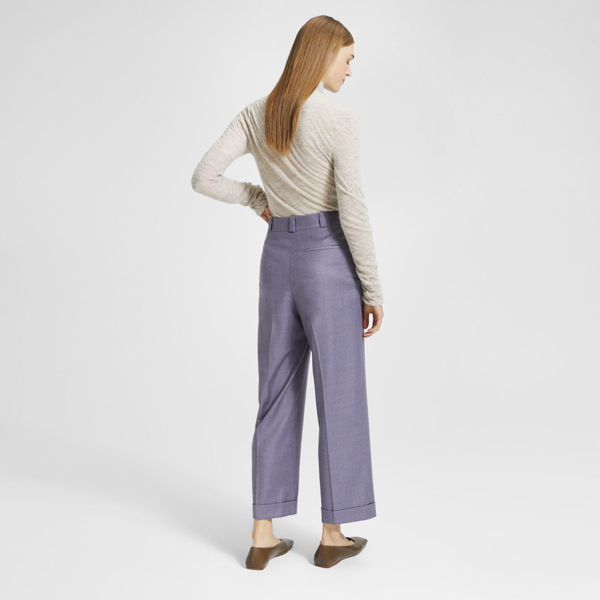 Sleek Flannel Straight Cuff Pant