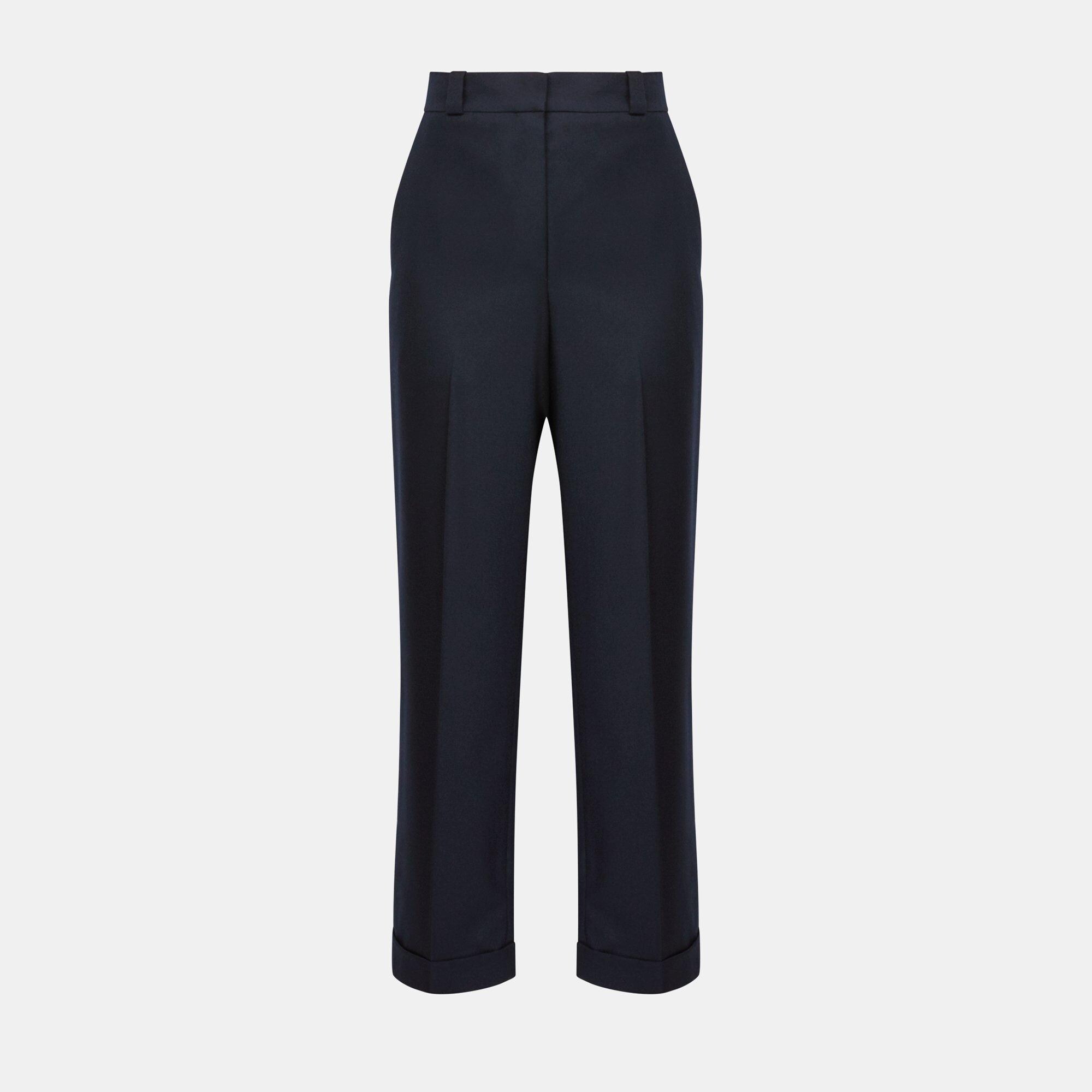 Sleek Flannel Straight Cuff Pant
