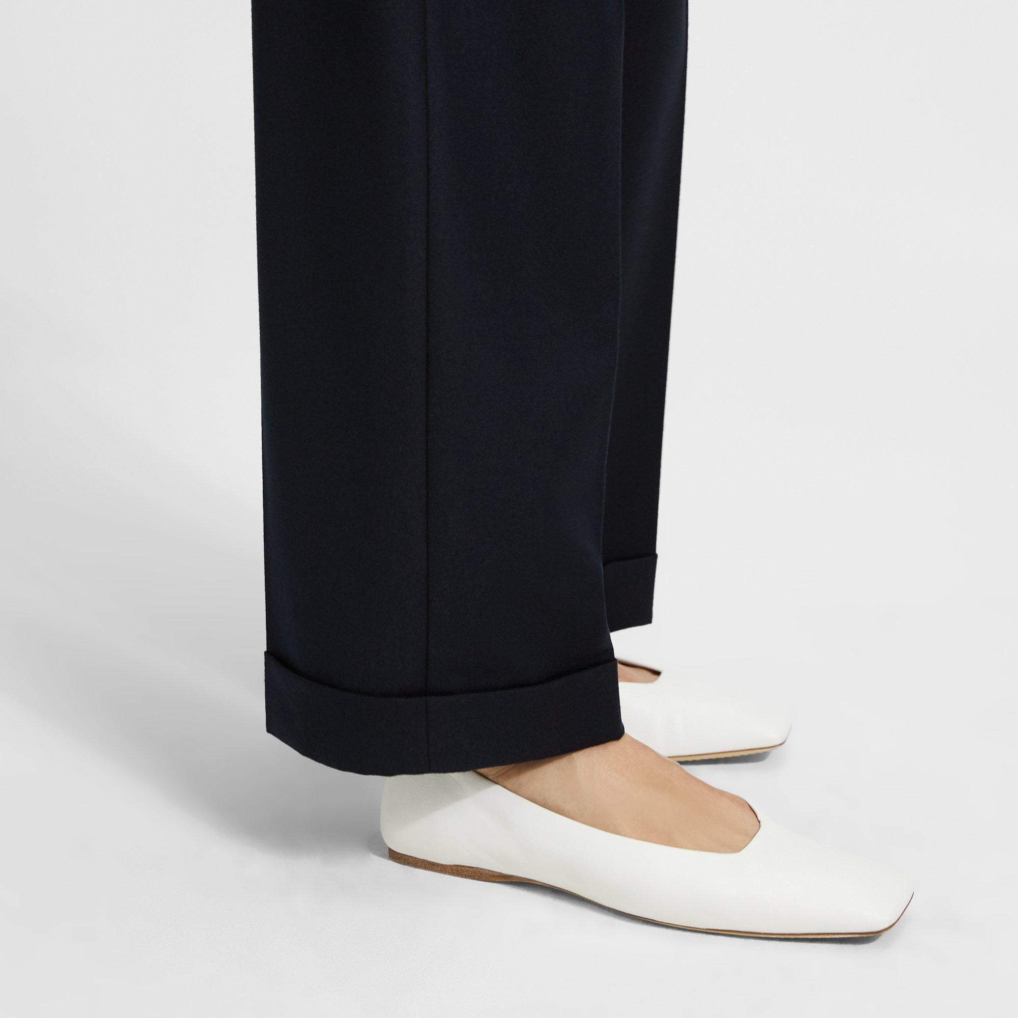 Sleek Flannel Straight Cuff Pant