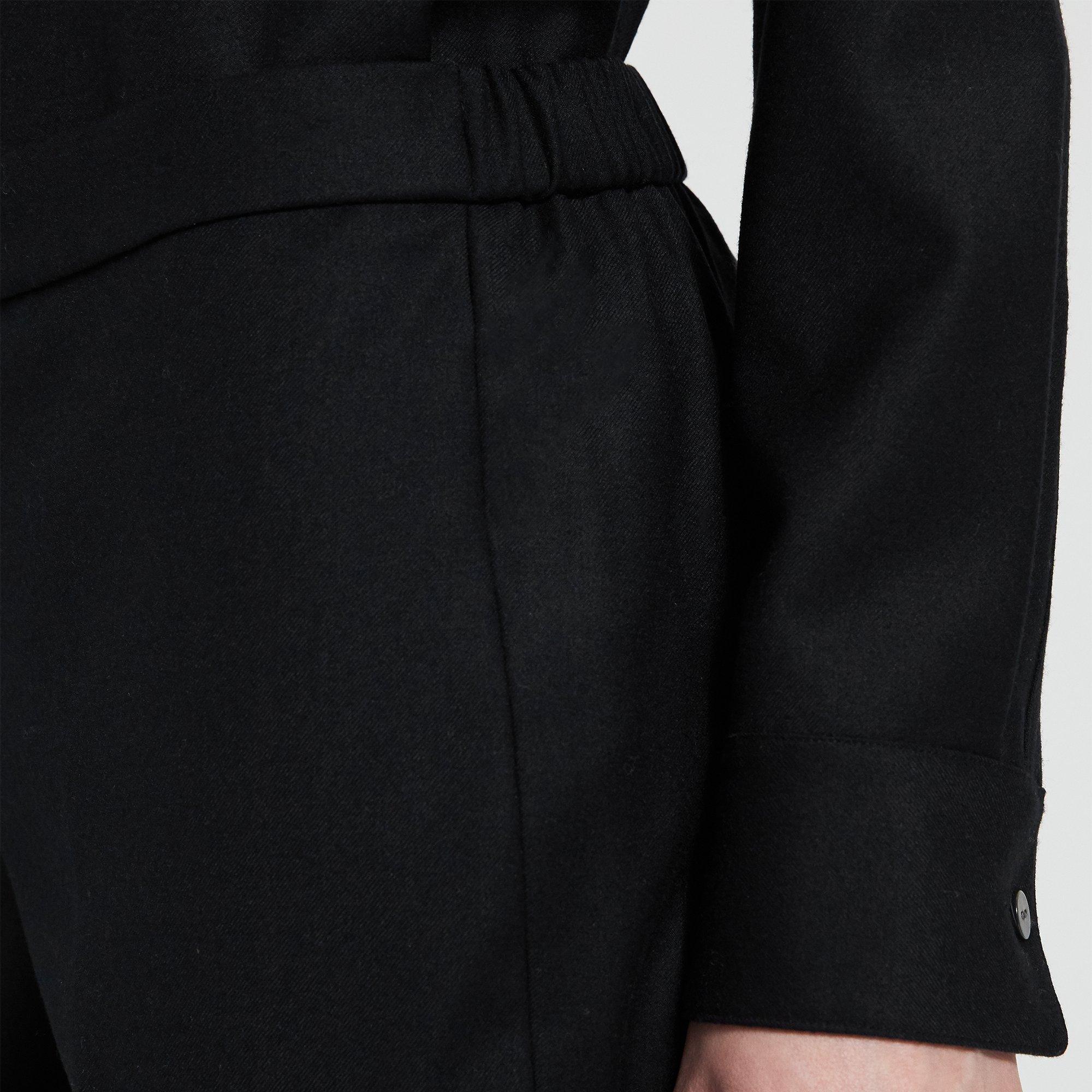 Sleek Flannel Basic Pull-On Pant