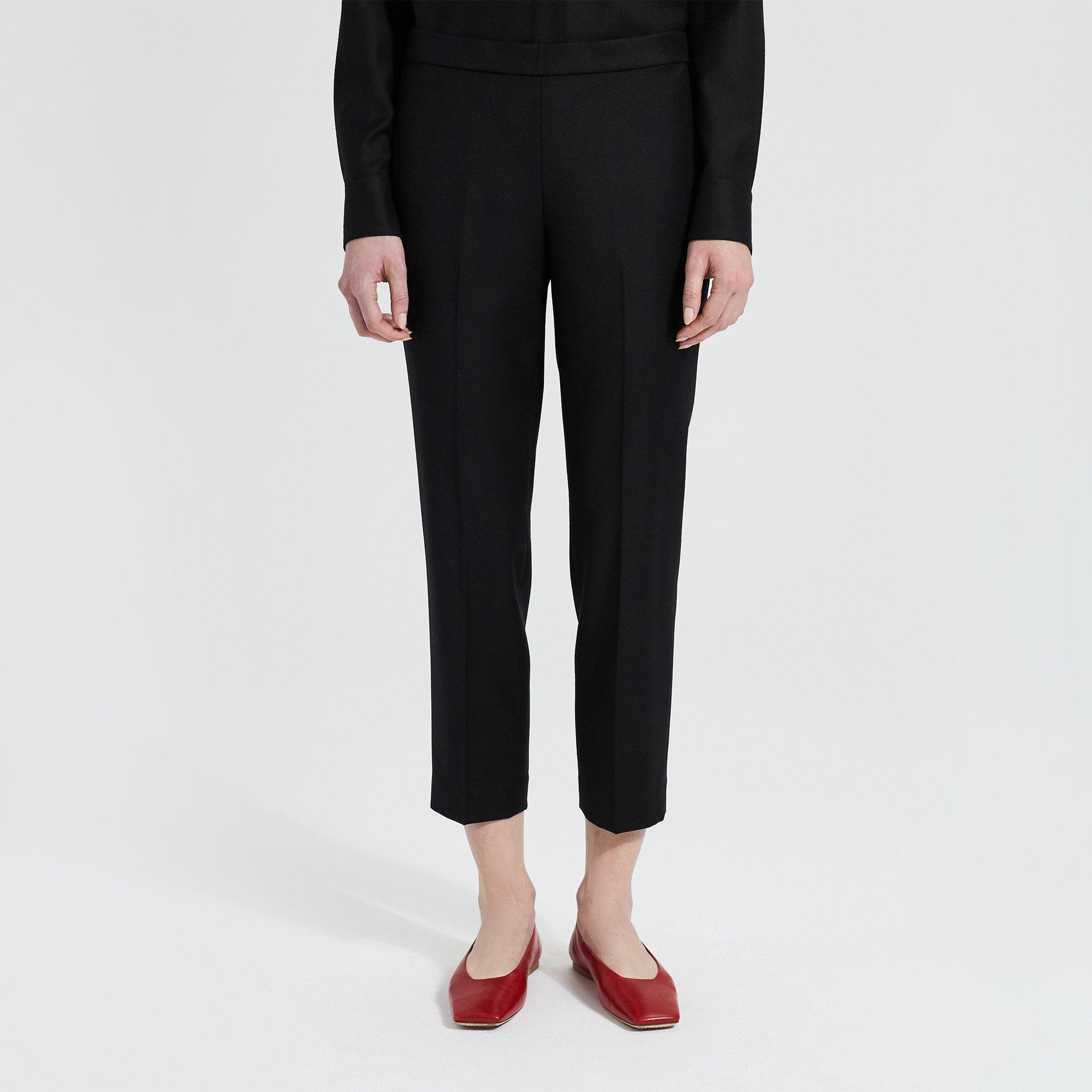 Sleek Flannel Basic Pull-On Pant