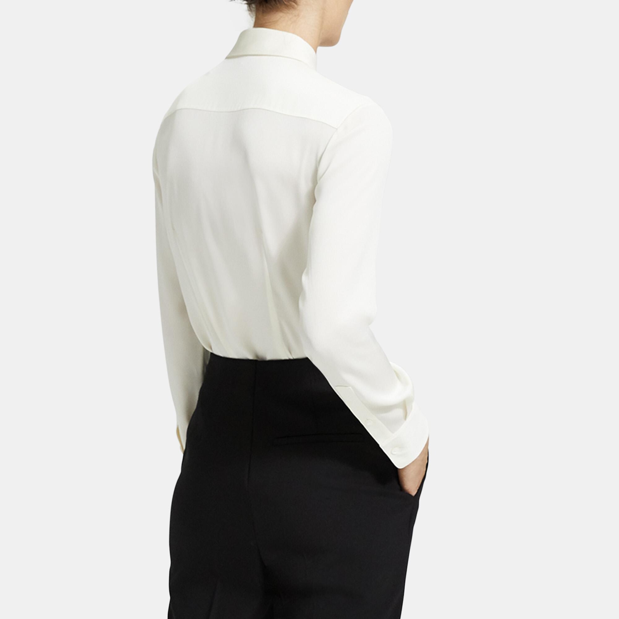 Fitted Shirt in Stretch Silk