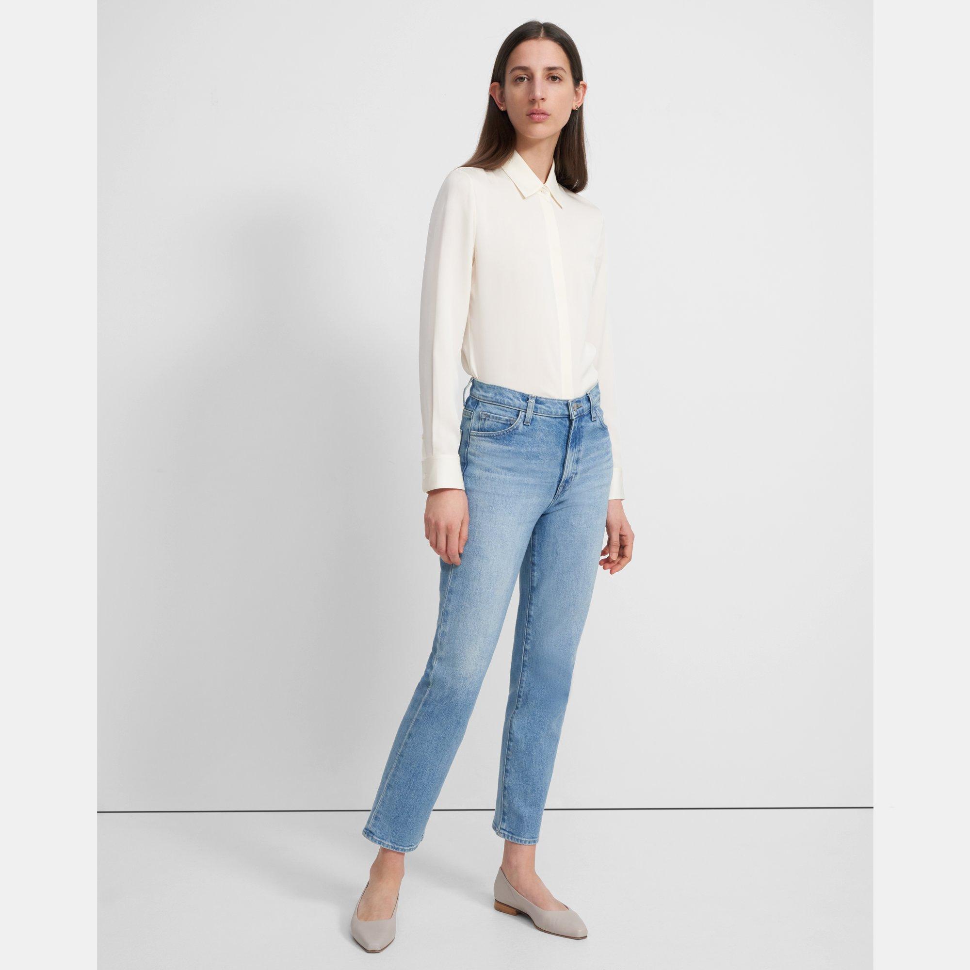 Fitted Shirt in Stretch Silk