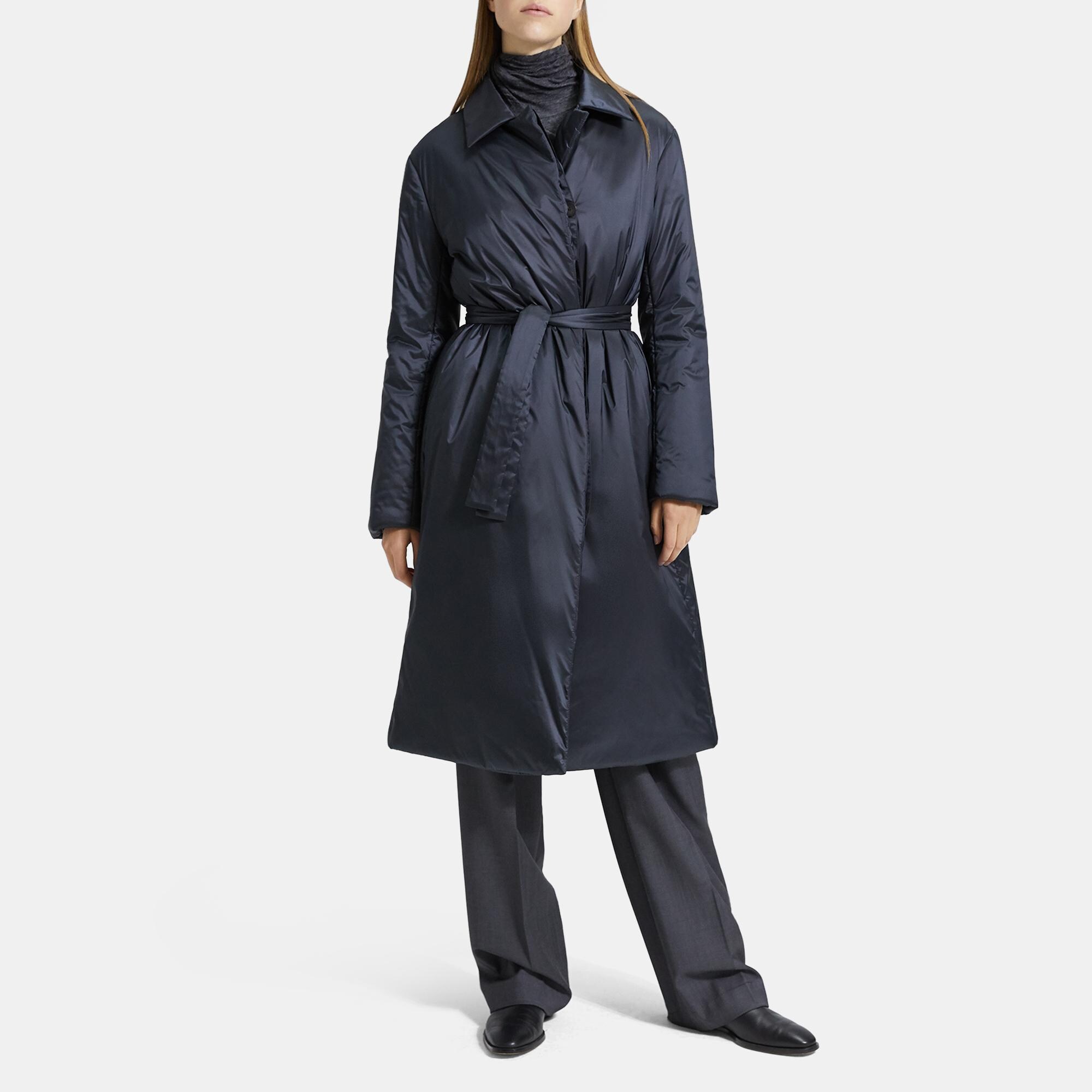 Theory clean puffer coat top