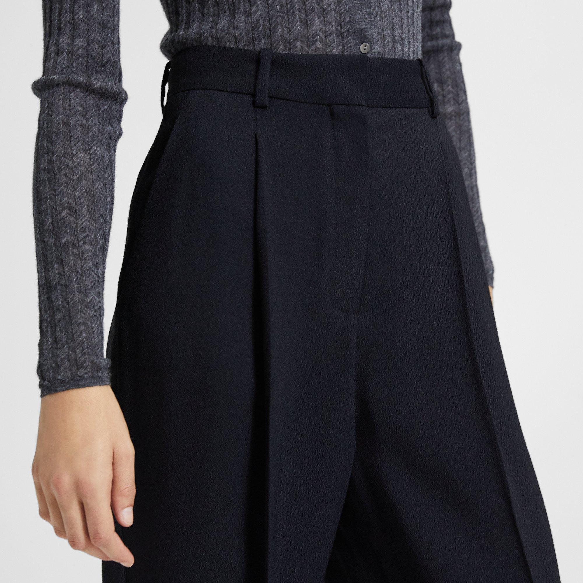 Textured Cady Pleated Trouser
