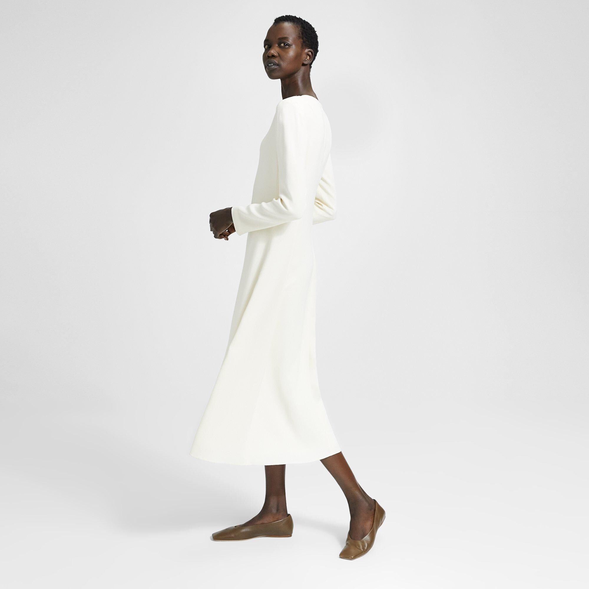 Textured Cady A-Line Dress