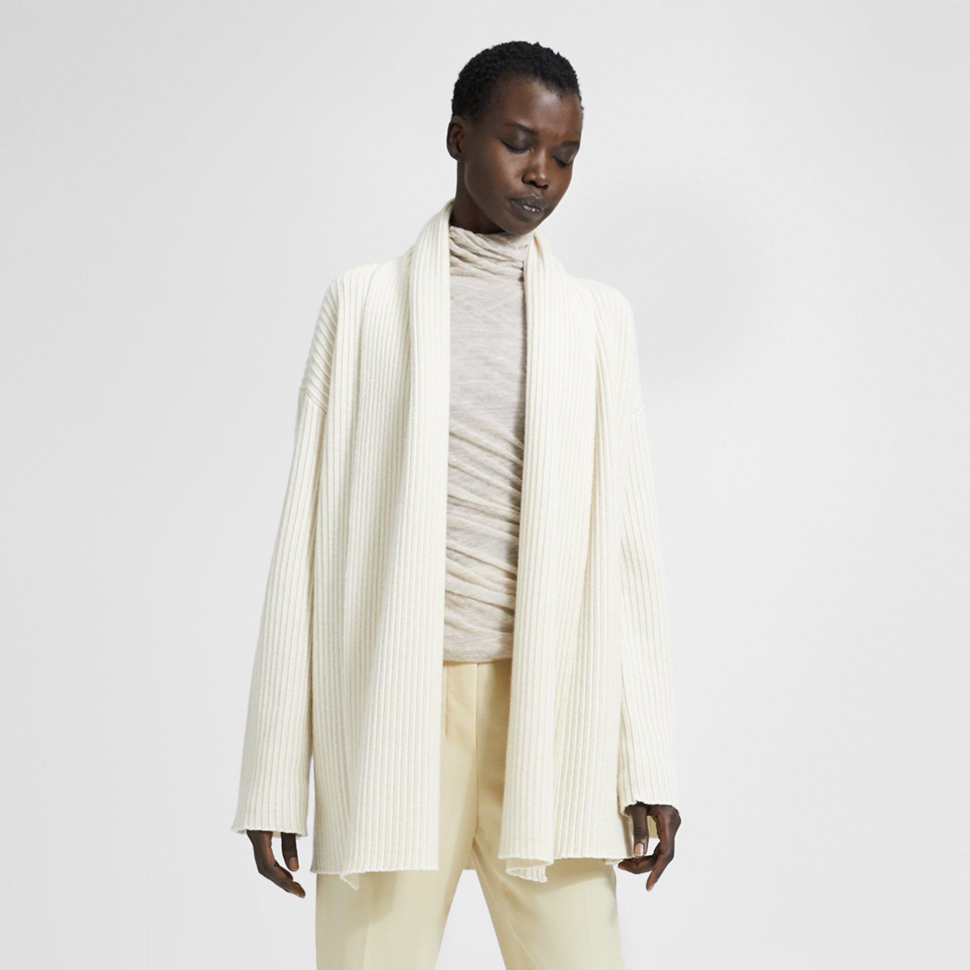 Cashmere Oversized Rib Cardigan