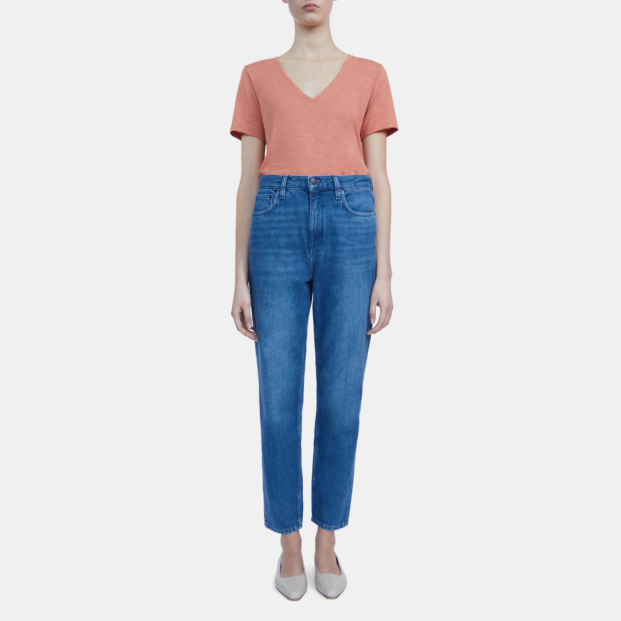 Straight Leg Jean in Medium Wash Denim