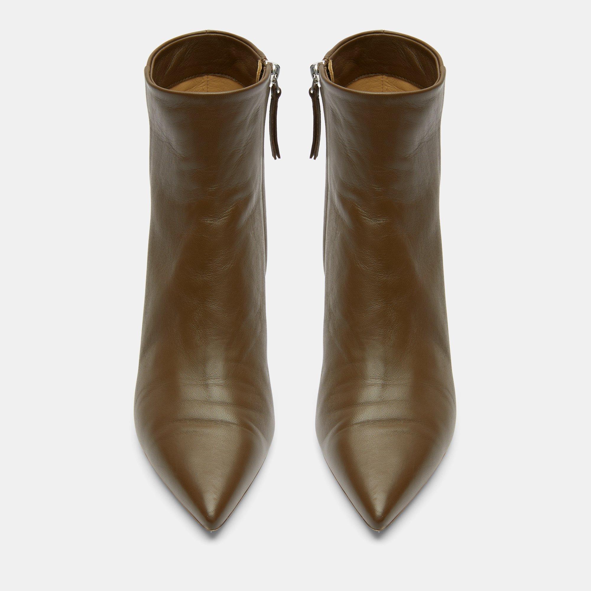 kitten heel open toe booties