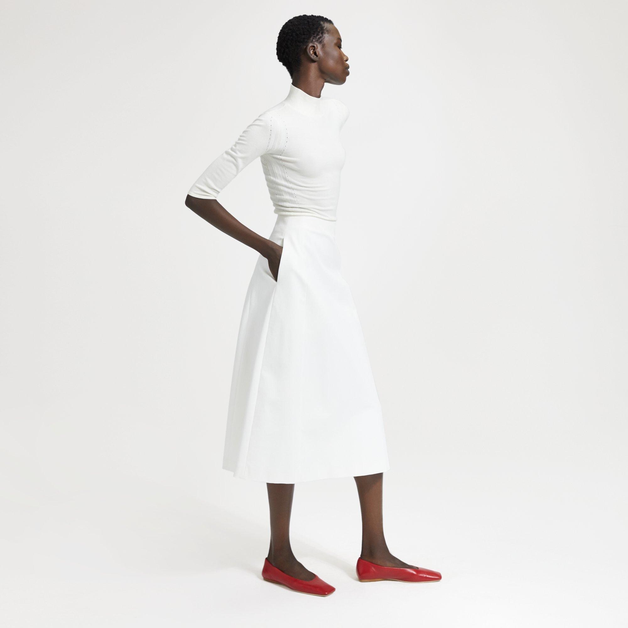 Double Stretch Cotton Tulip Skirt