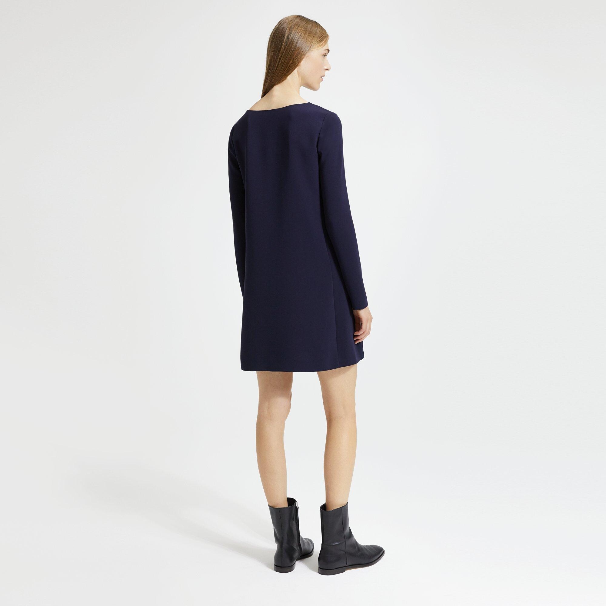 Long-Sleeved Panelled Shift Dress