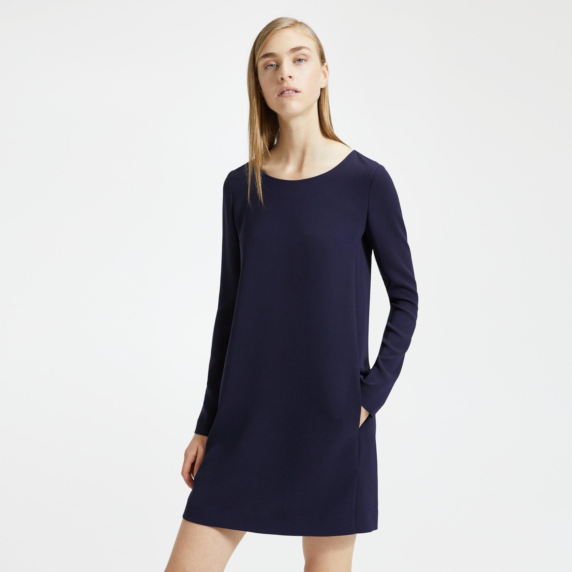 Long Sleeve Panelled Shift Dress | Theory