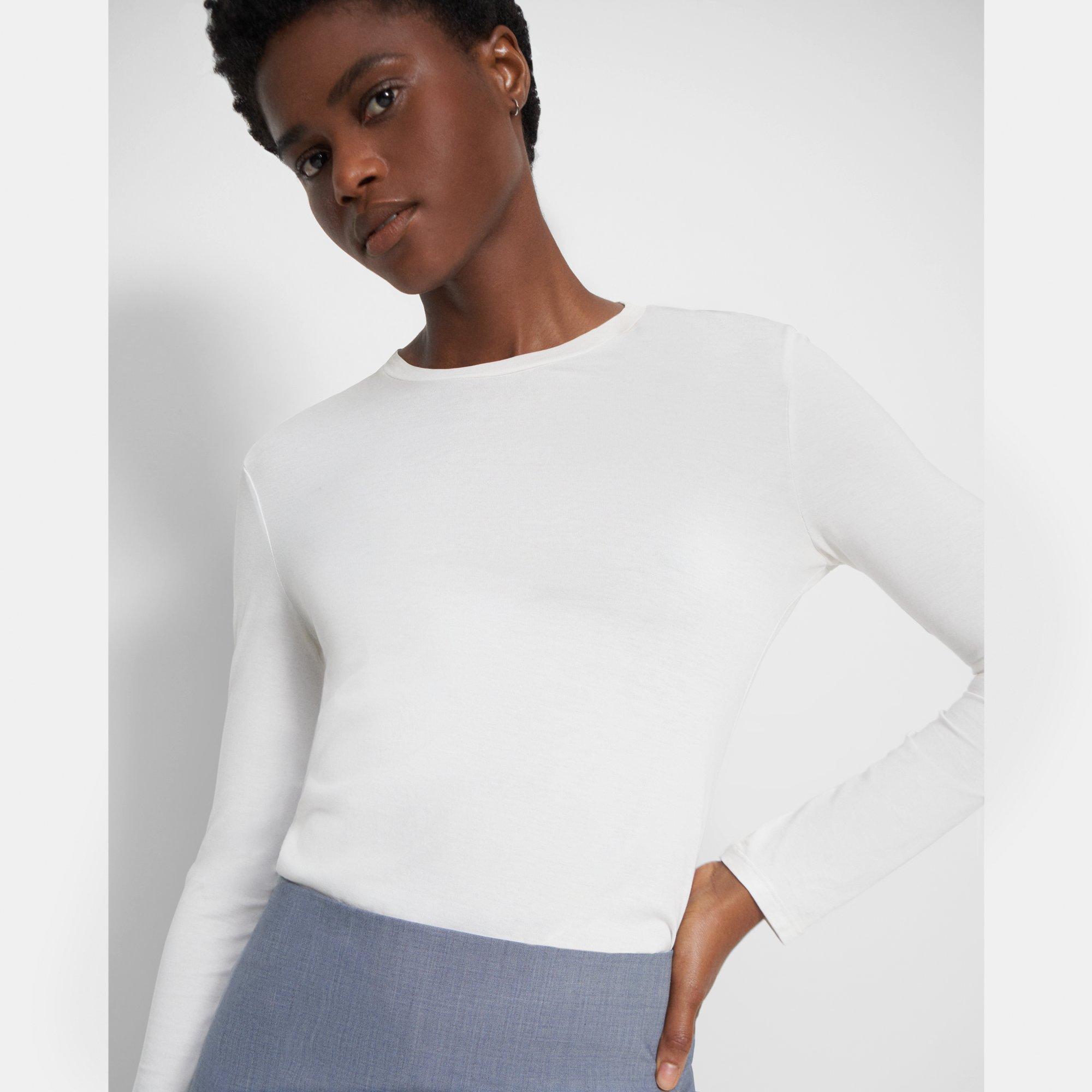 Tiny Long-Sleeve Tee in Cotton