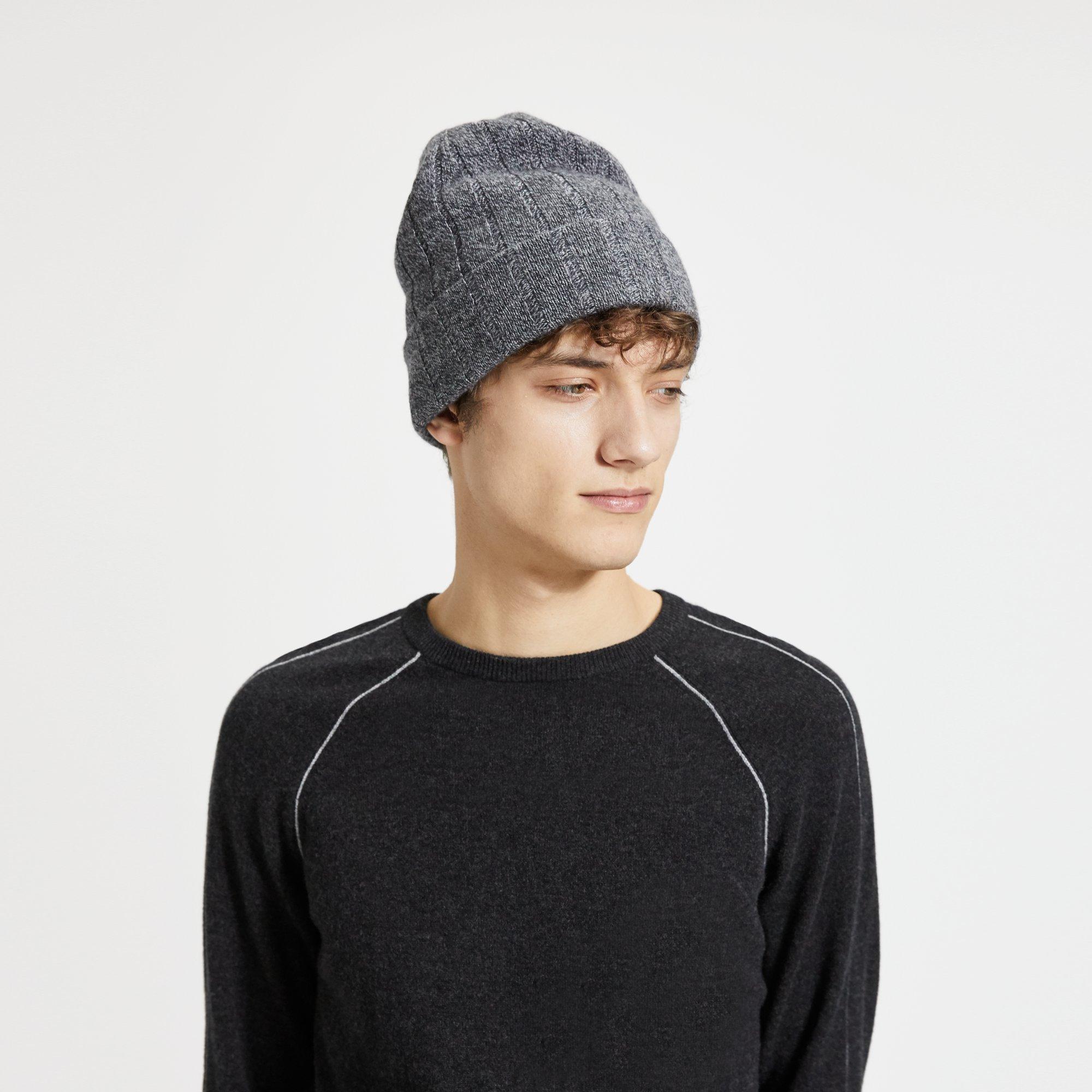 Cashmere Ribbed Beanie