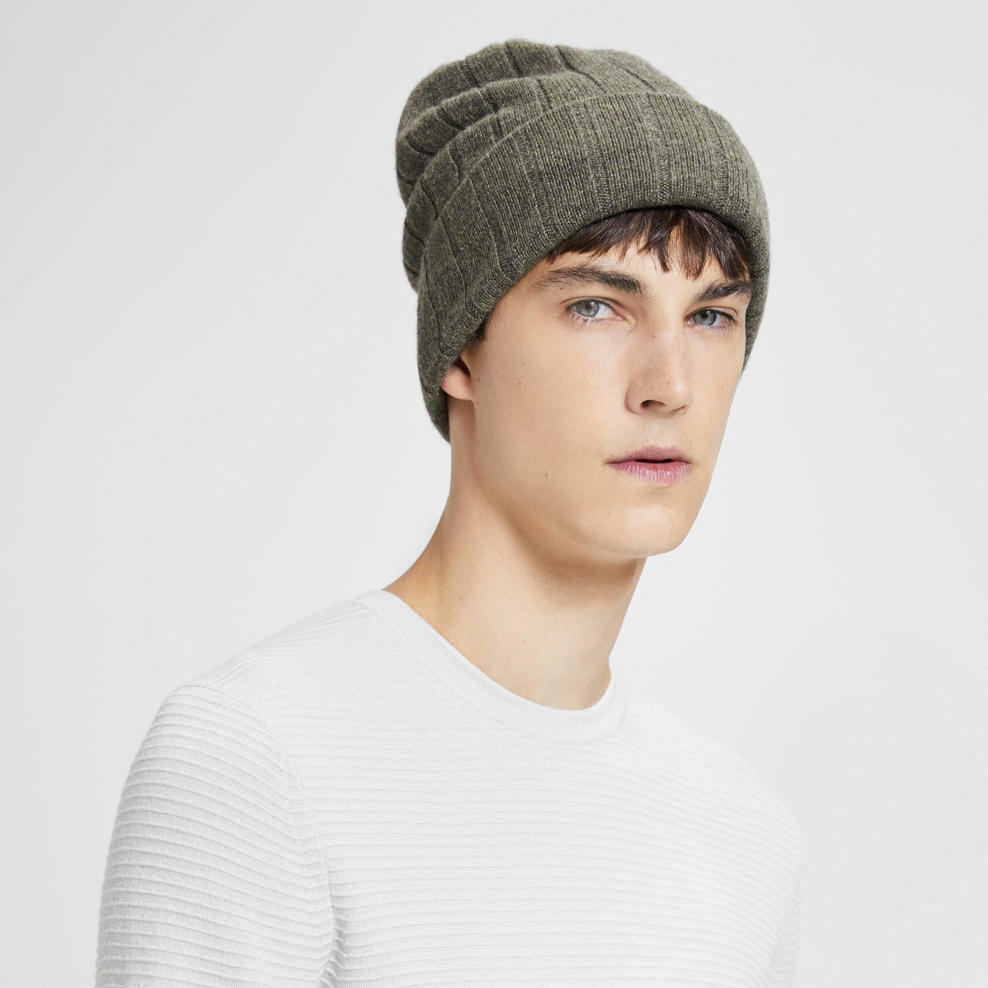 Cashmere Ribbed Beanie