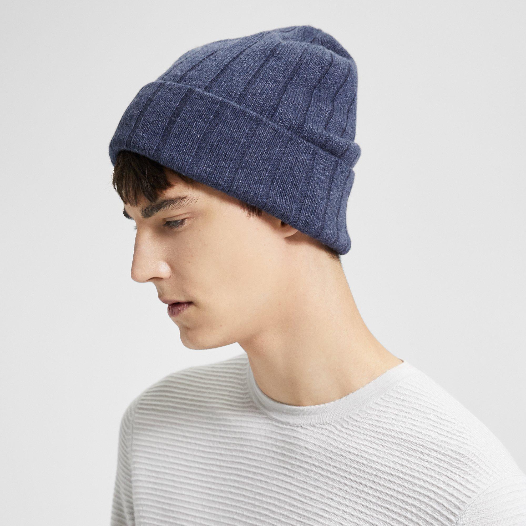 Cashmere Ribbed Beanie