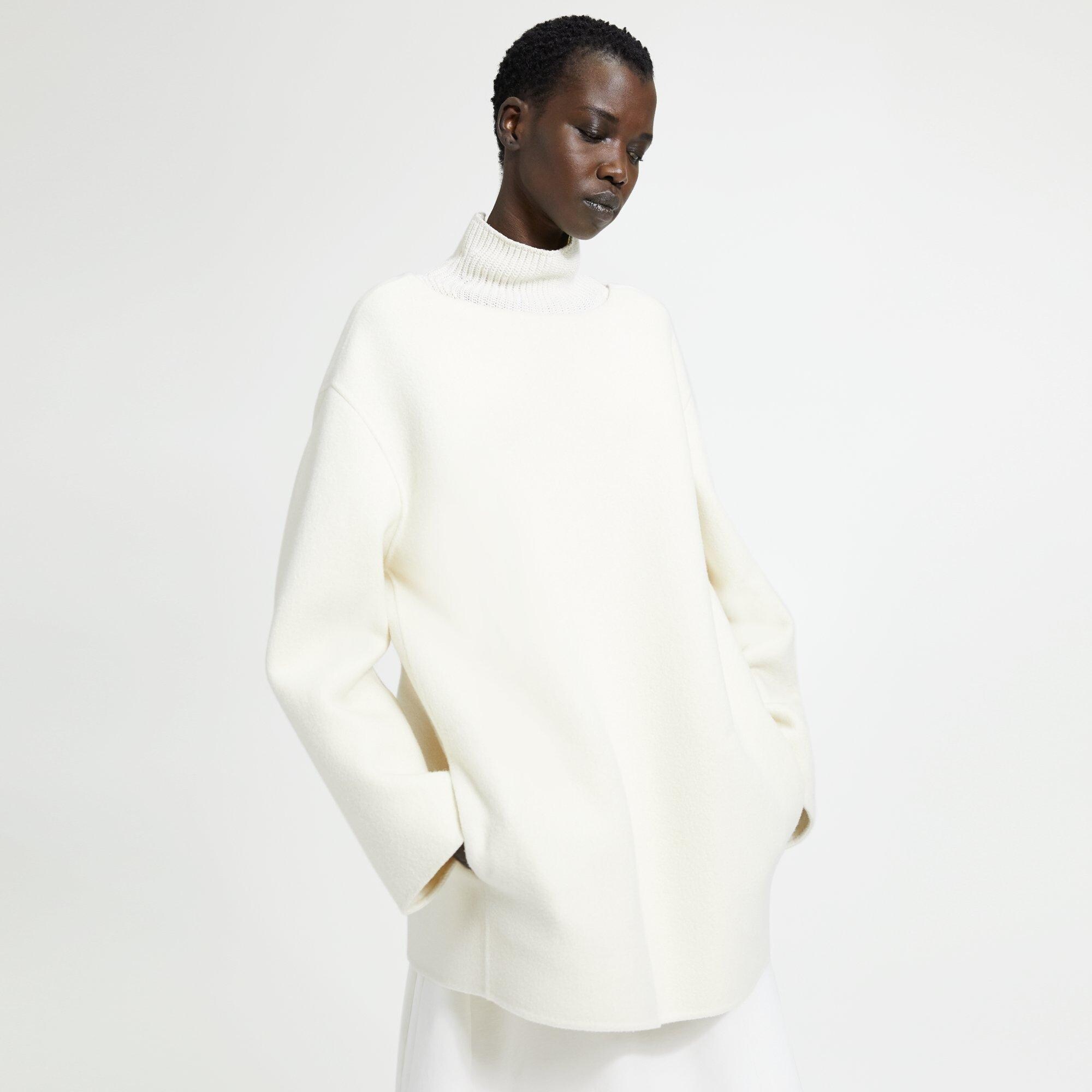 Wool-Cashmere Long-Sleeve Tunic