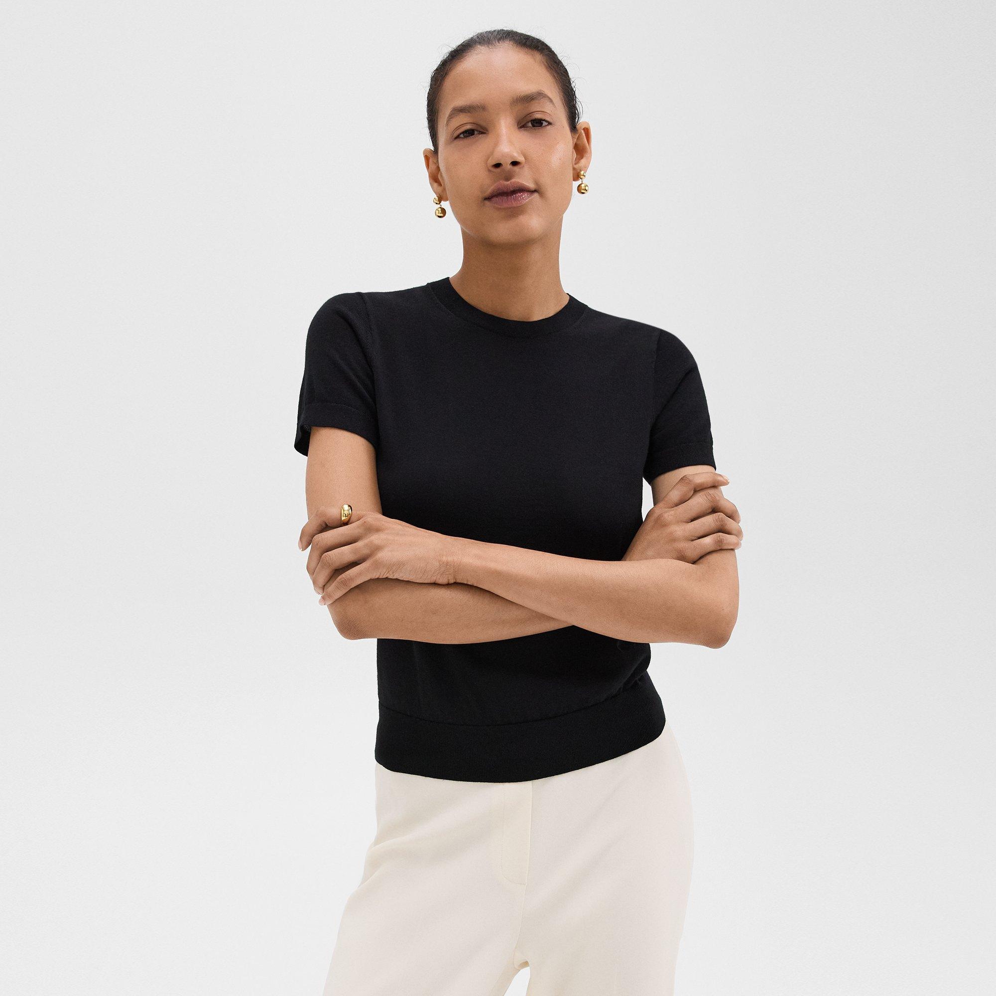 Short-Sleeve Sweater in Regal Wool