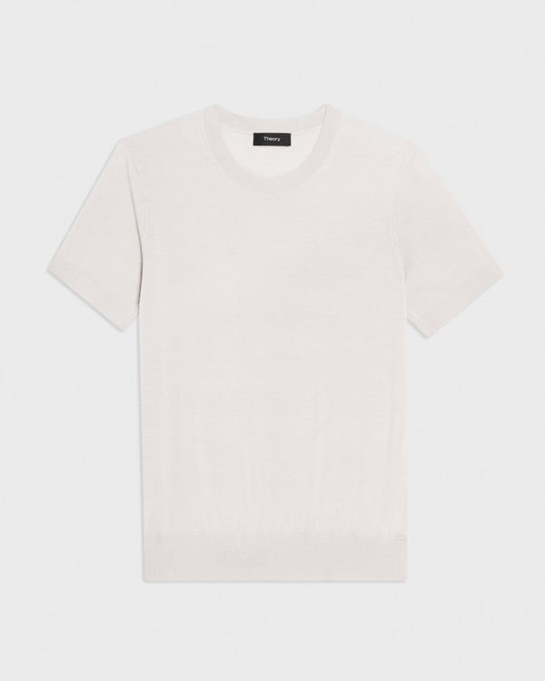 T-shirt pull basique en laine régale
