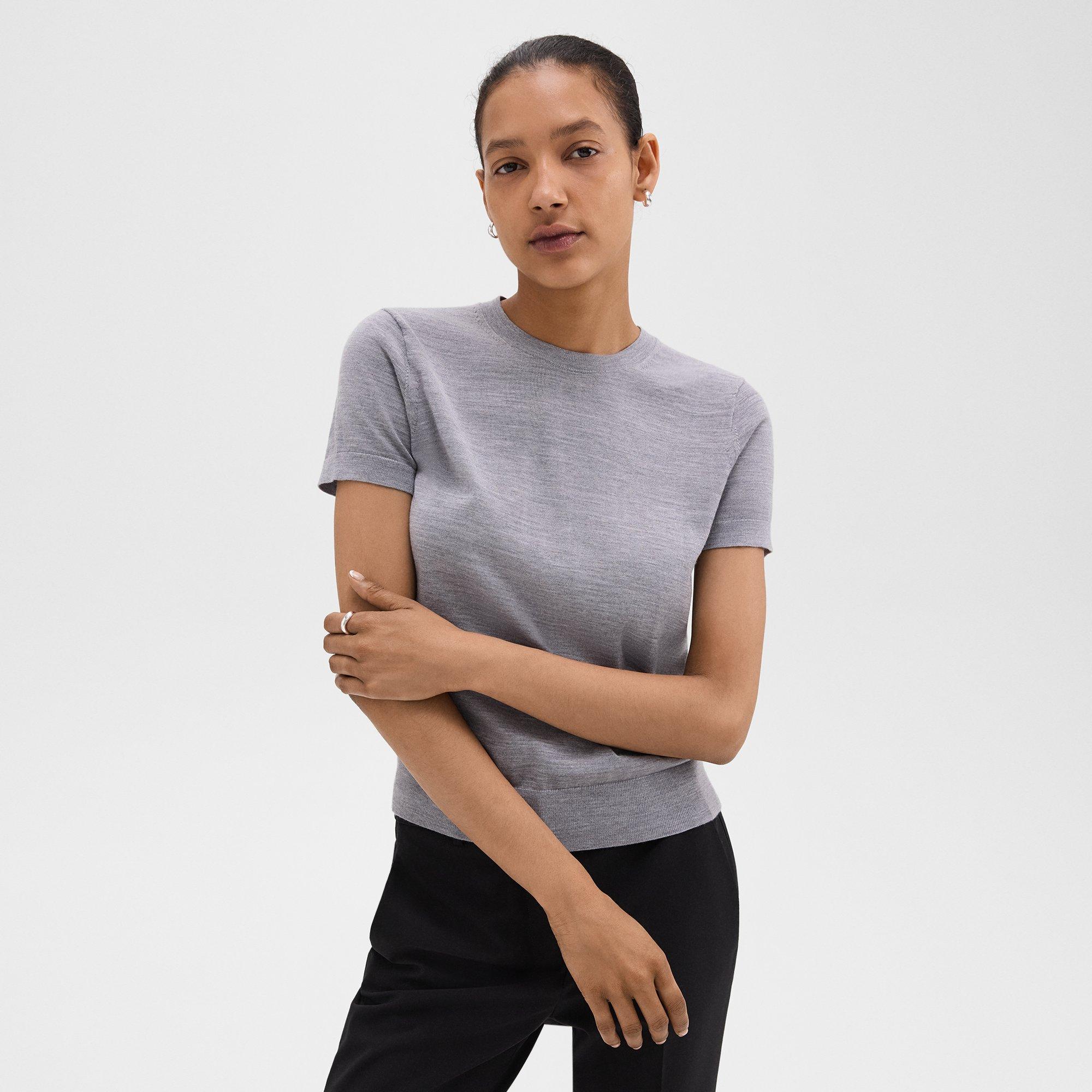 Short-Sleeve Sweater in Regal Wool