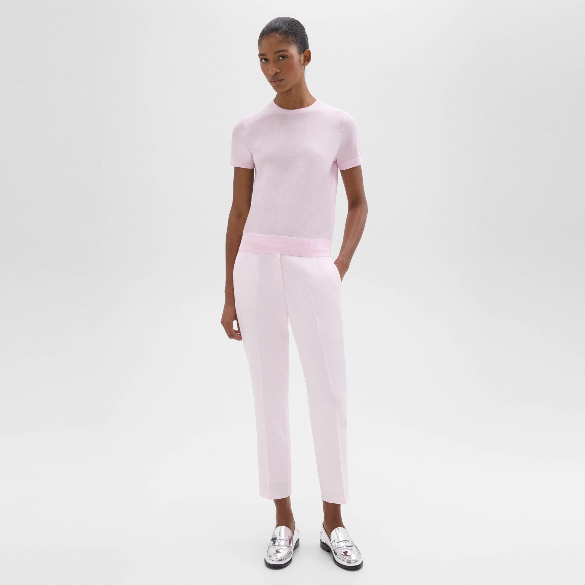 Theory Basic Regal Wool Short-Sleeve Tee - Bergdorf Goodman