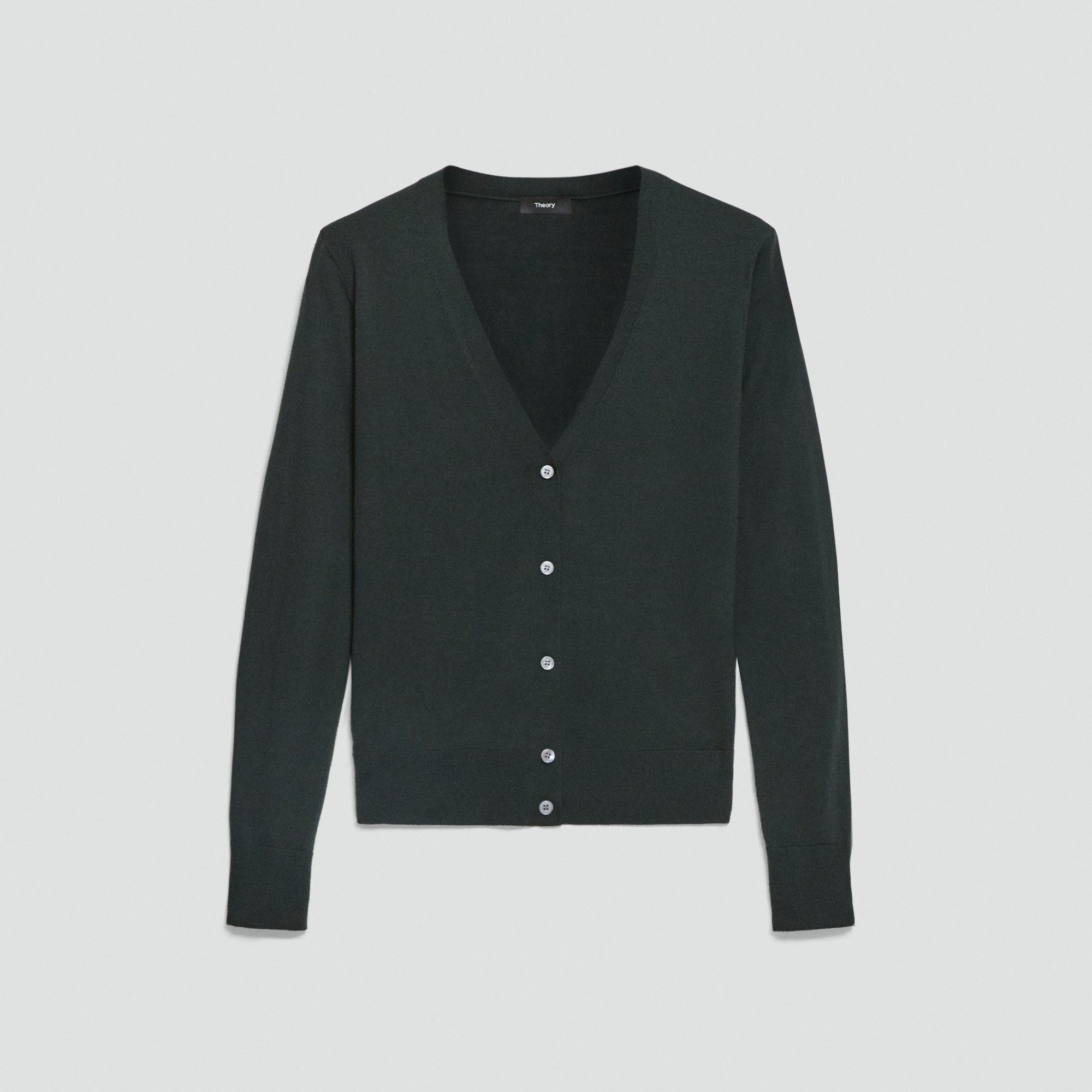 Cardigan &agrave; col V en laine Regal