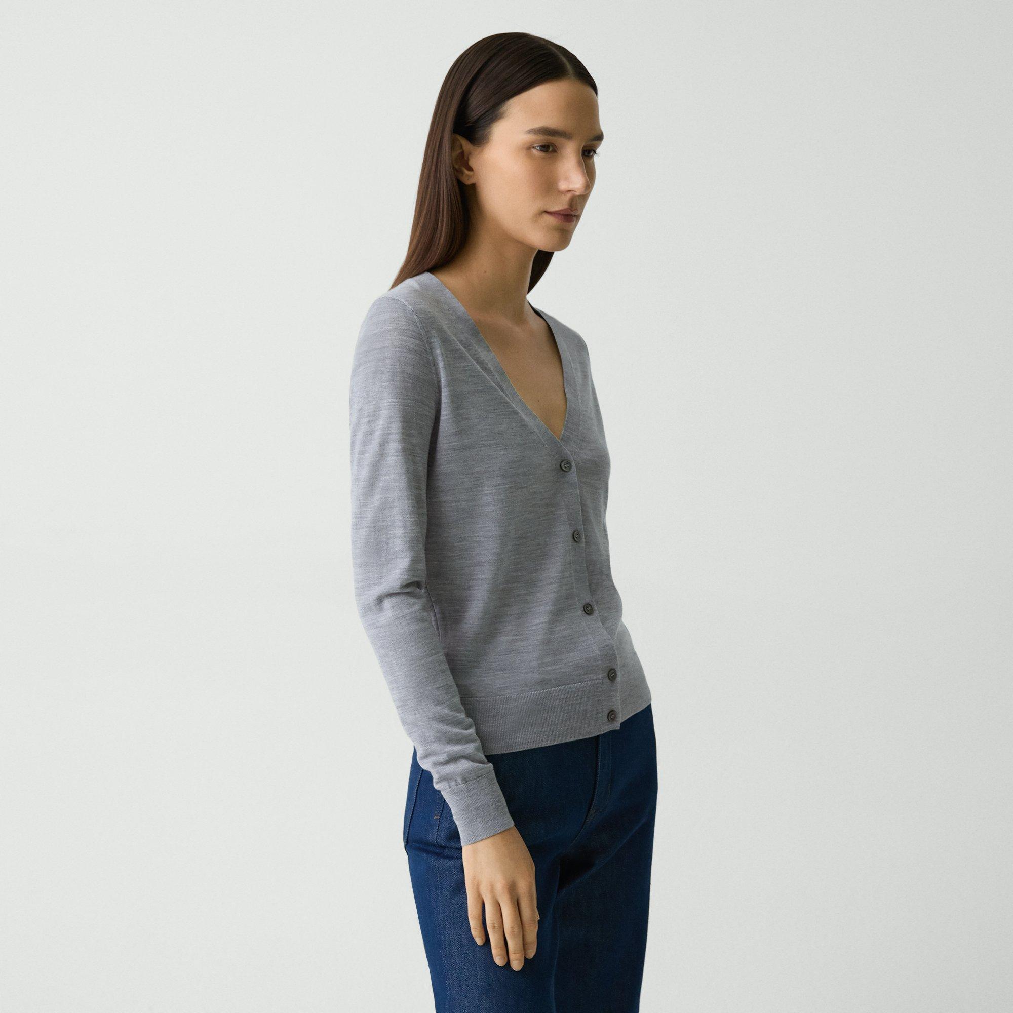 V-Neck Cardigan in Regal Wool