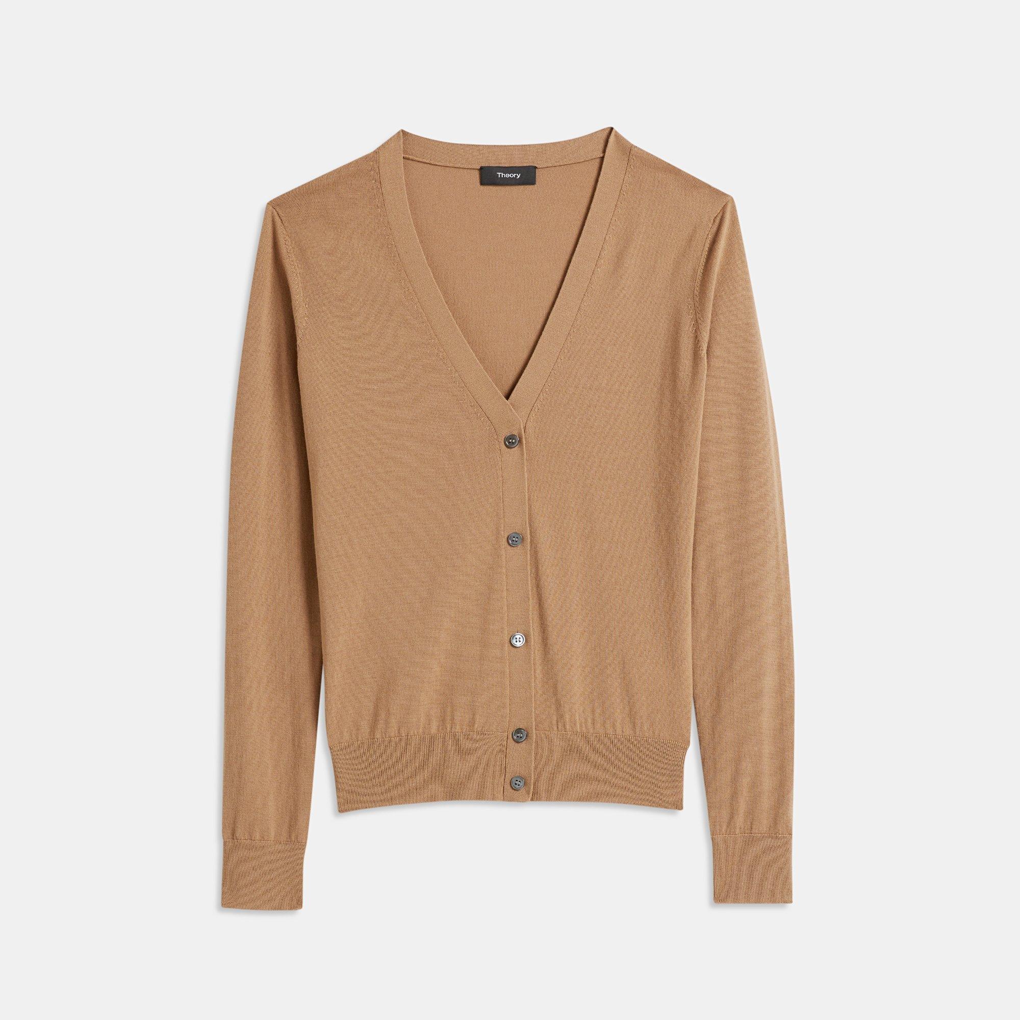 V-Neck Cardigan in Regal Wool