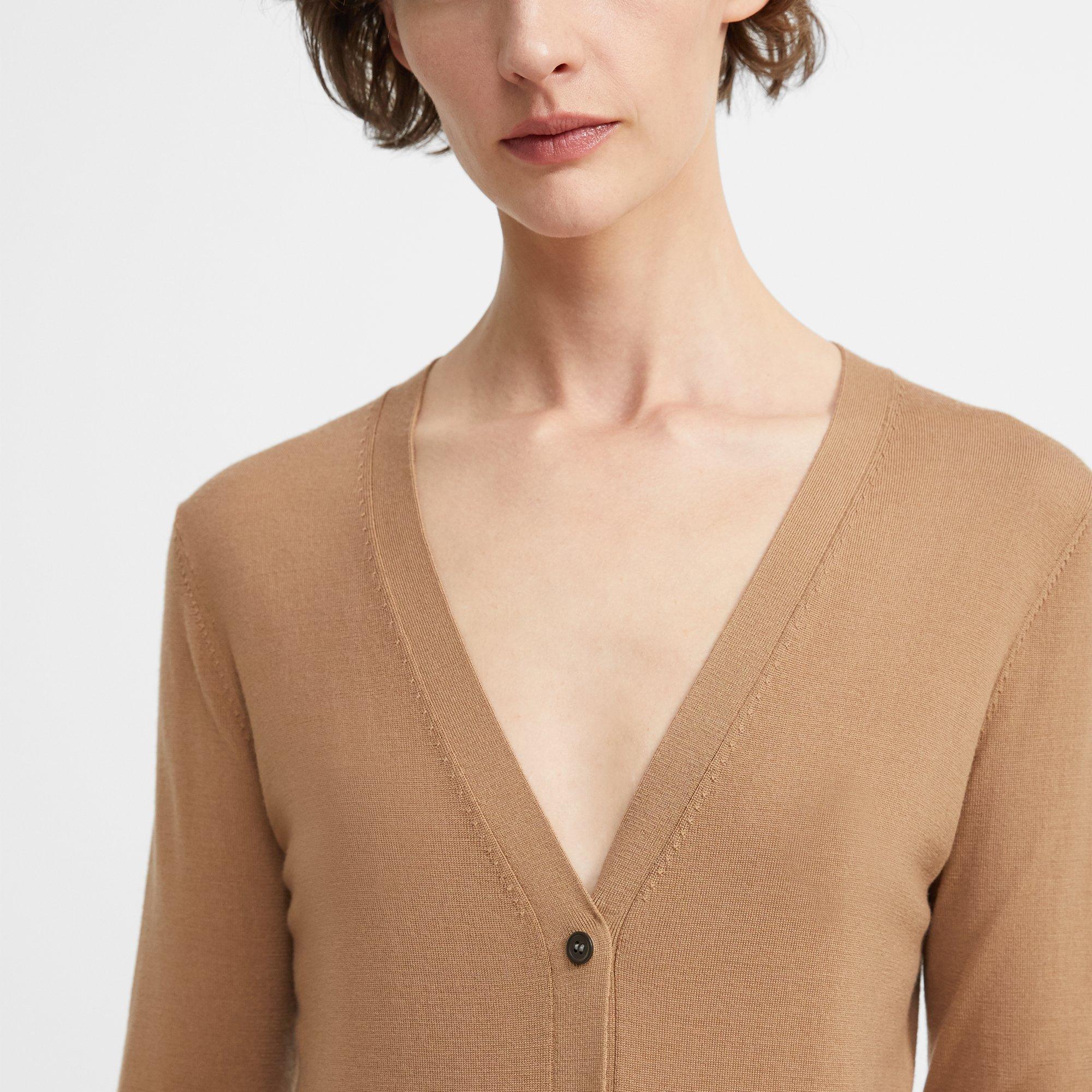 V-Neck Cardigan in Regal Wool