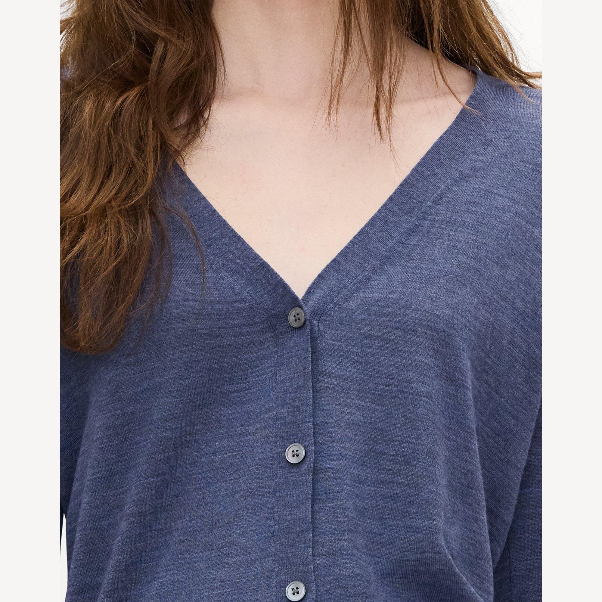 V-Neck Cardigan in Regal Wool
