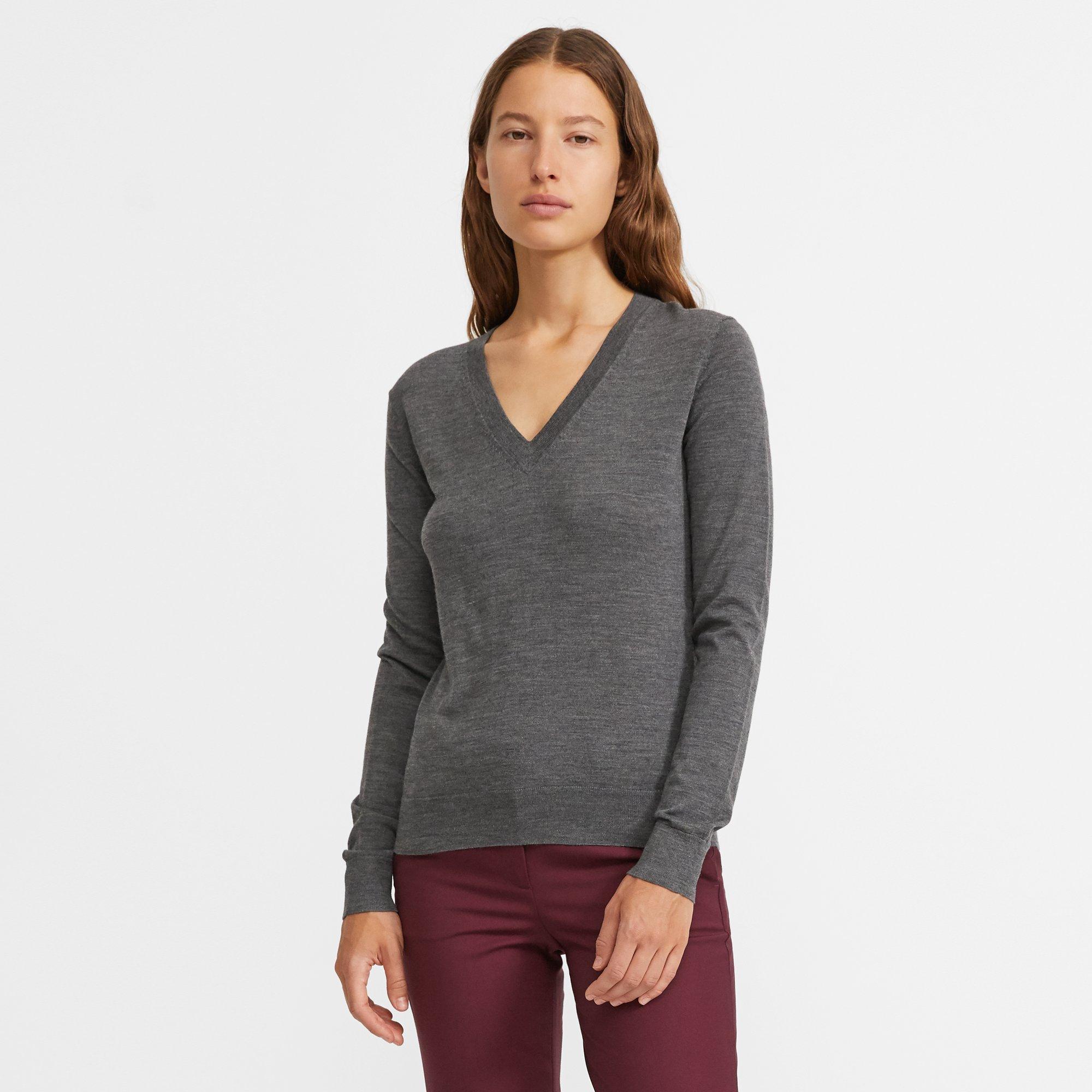 Regal Wool V-Neck Sweater | Theory