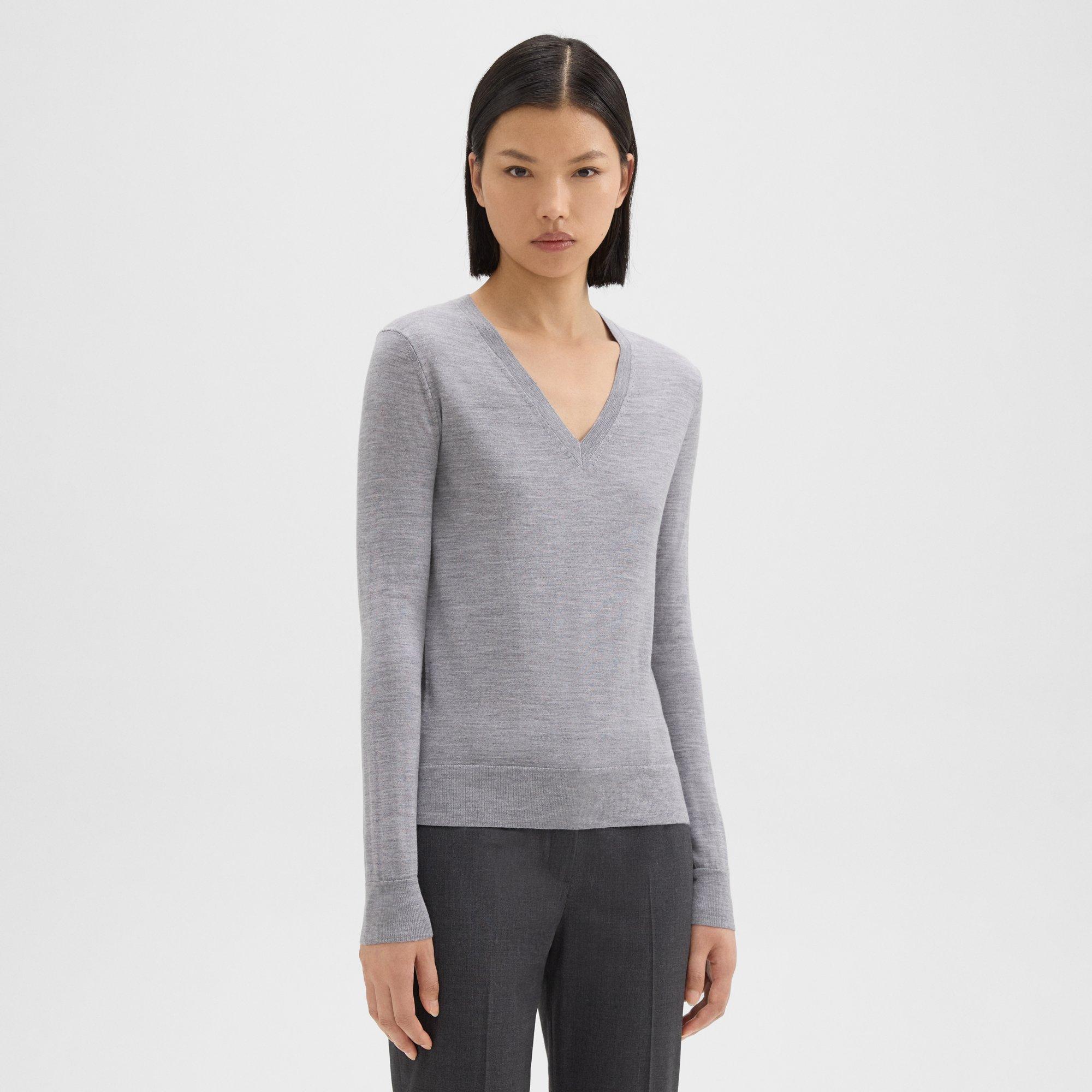 V-Neck Sweater in Regal Wool