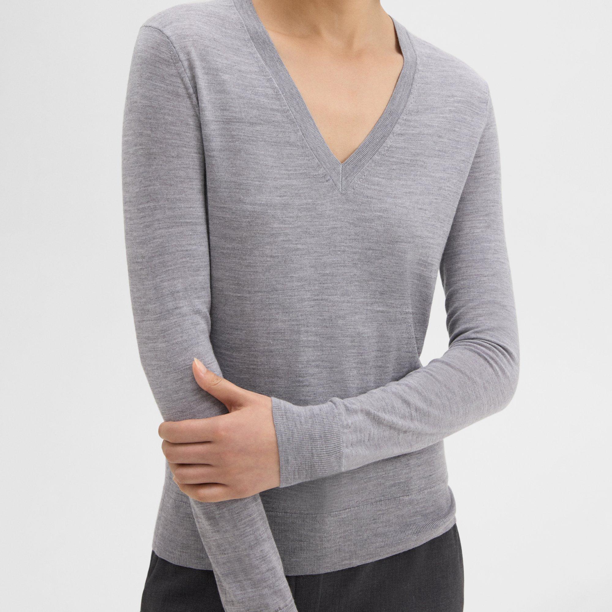 Pullover mit V-Ausschnitt aus Regal Wolle