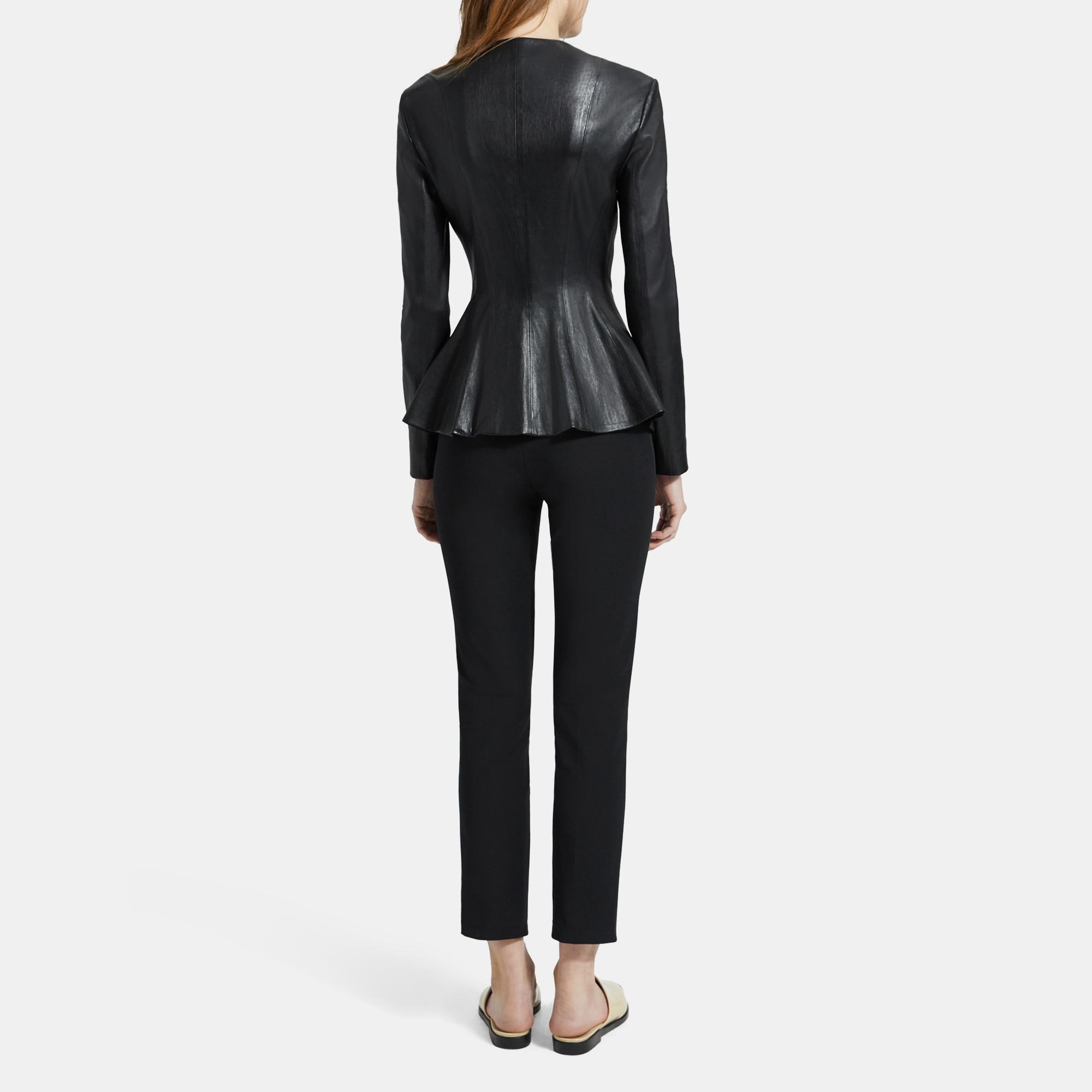 Theory marled outlet peplum jacket