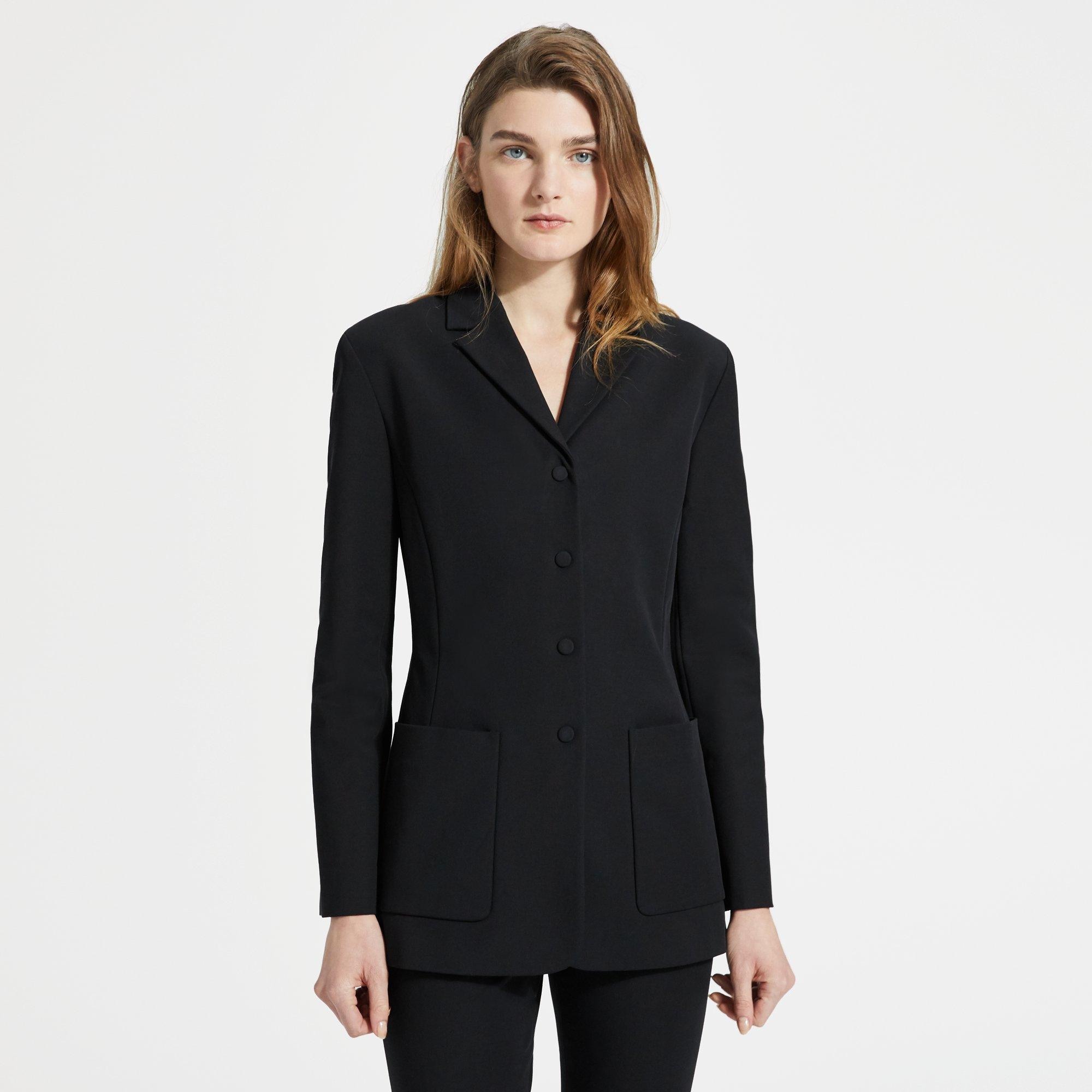 Theory Official Site | Double Stretch Cotton Slim Blazer
