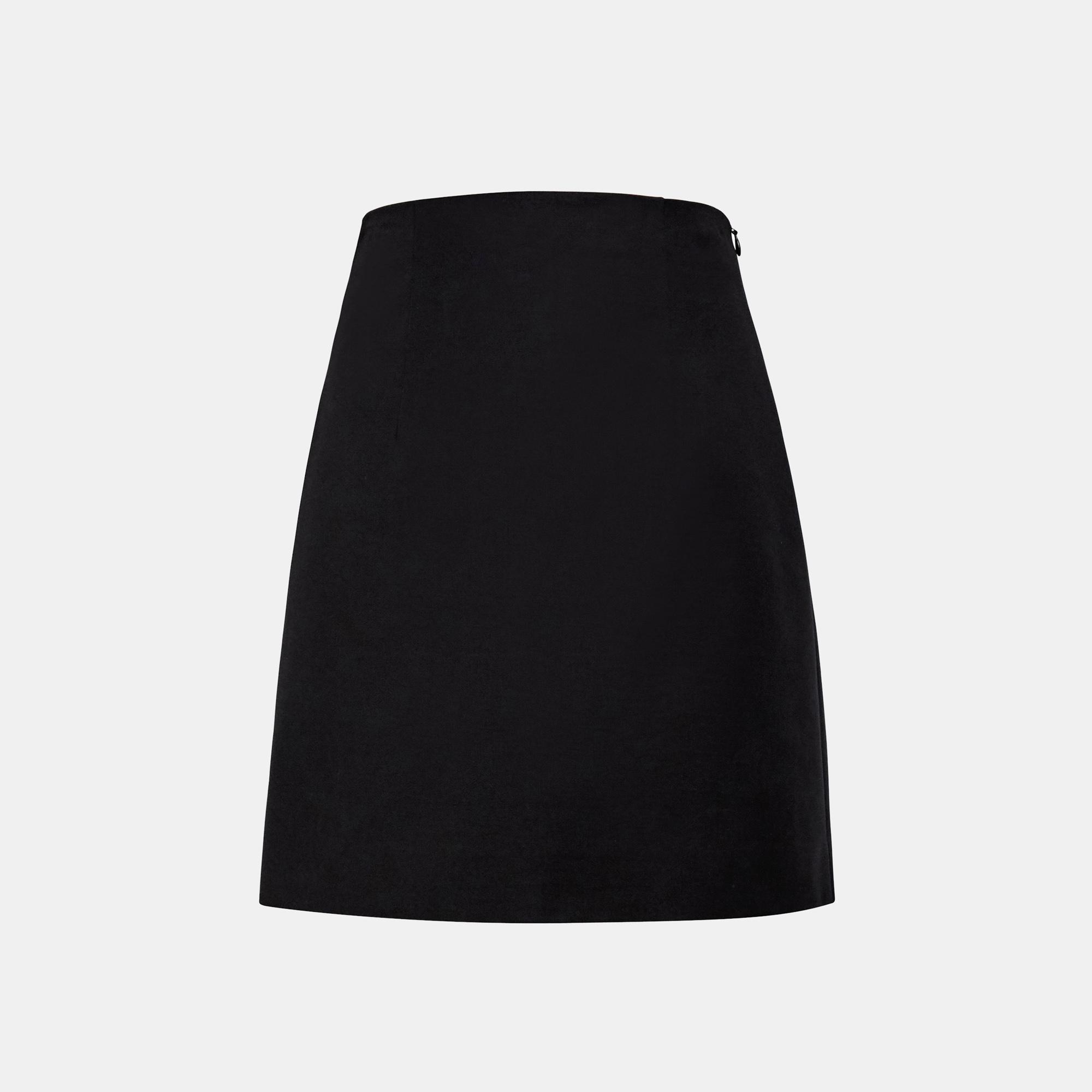 Double Stretch Cotton Mini Skirt