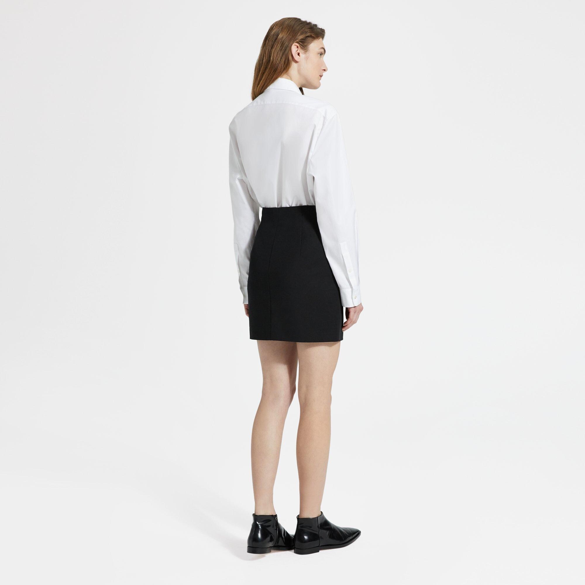 Double Stretch Cotton Mini Skirt