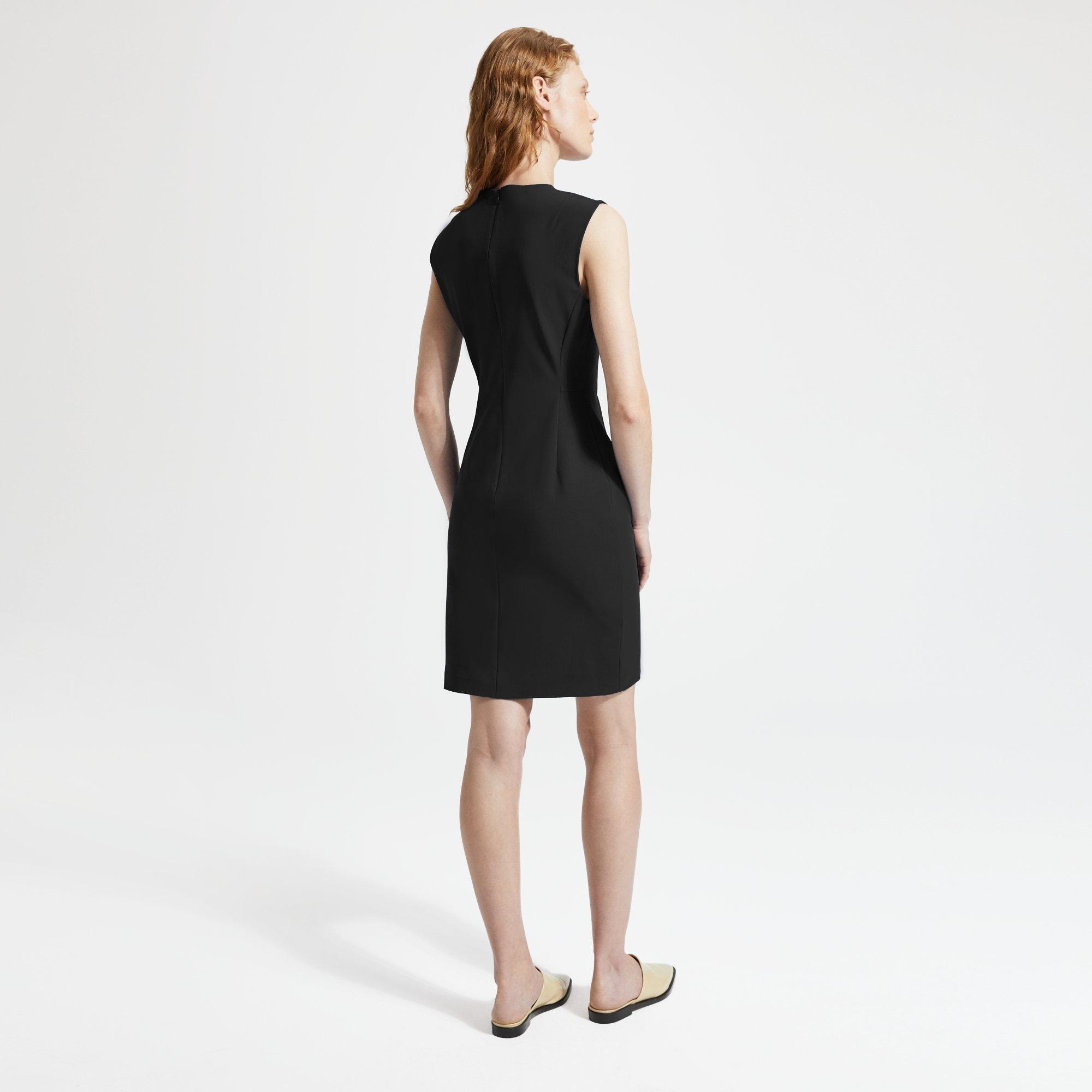 Theory Official Site | Double Stretch Cotton Fitted Dress