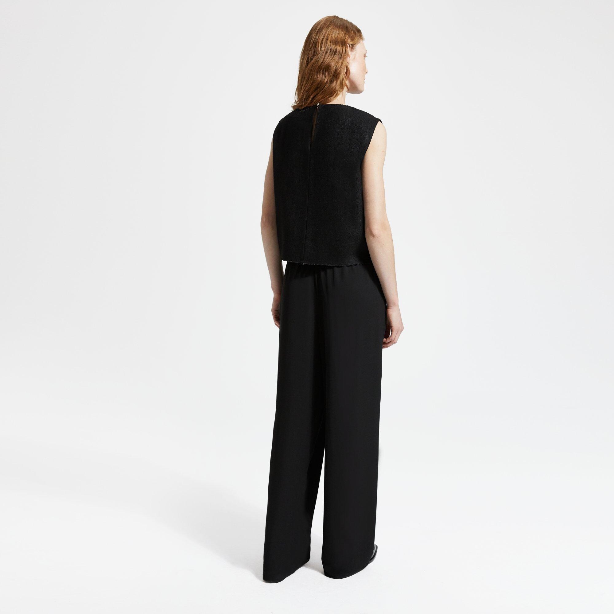 Tweed Cropped Sleeveless Shell