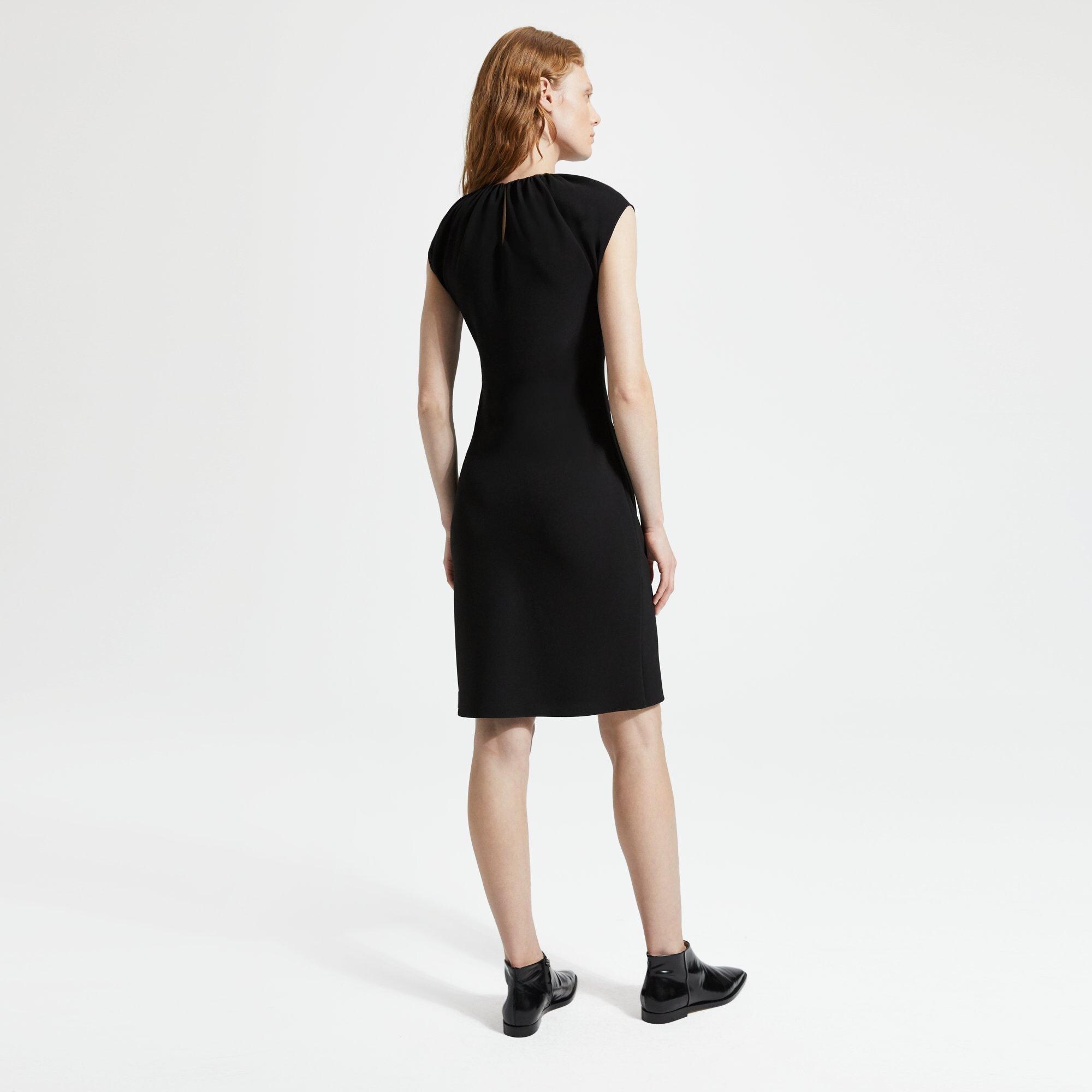 Classic Crepe Shirred Dress
