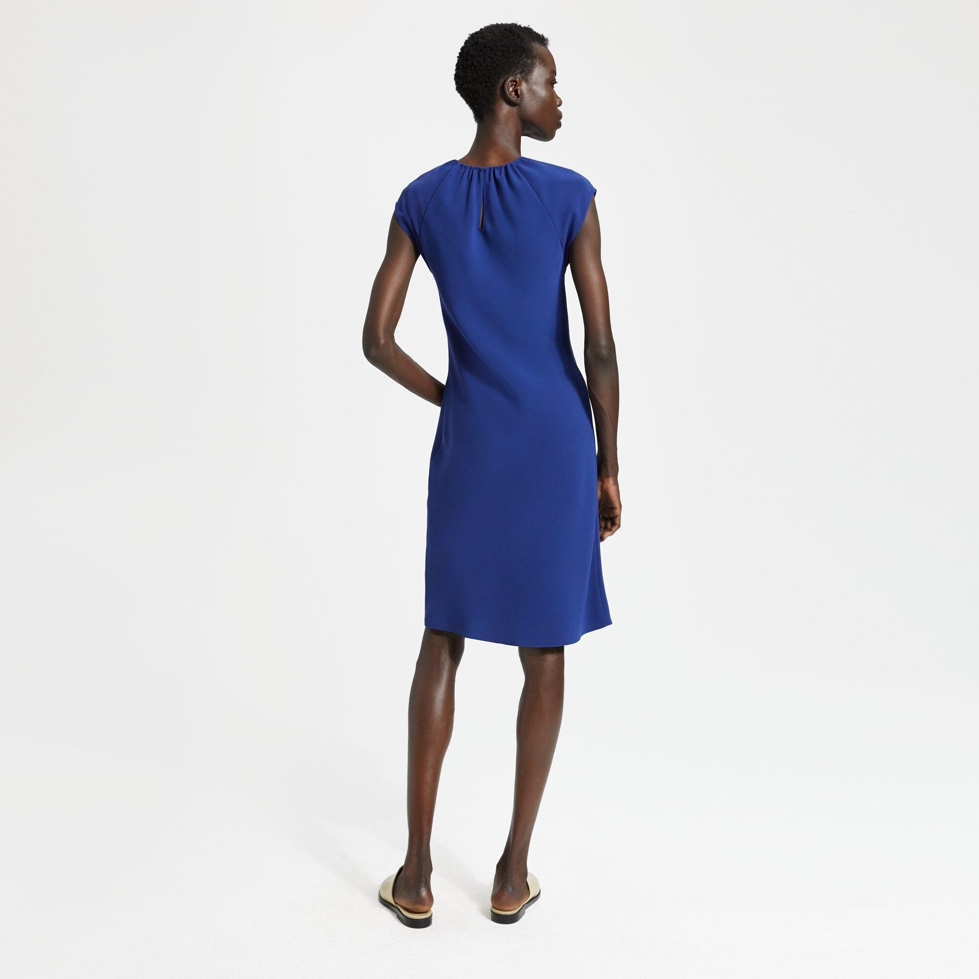 Classic Crepe Shirred Dress